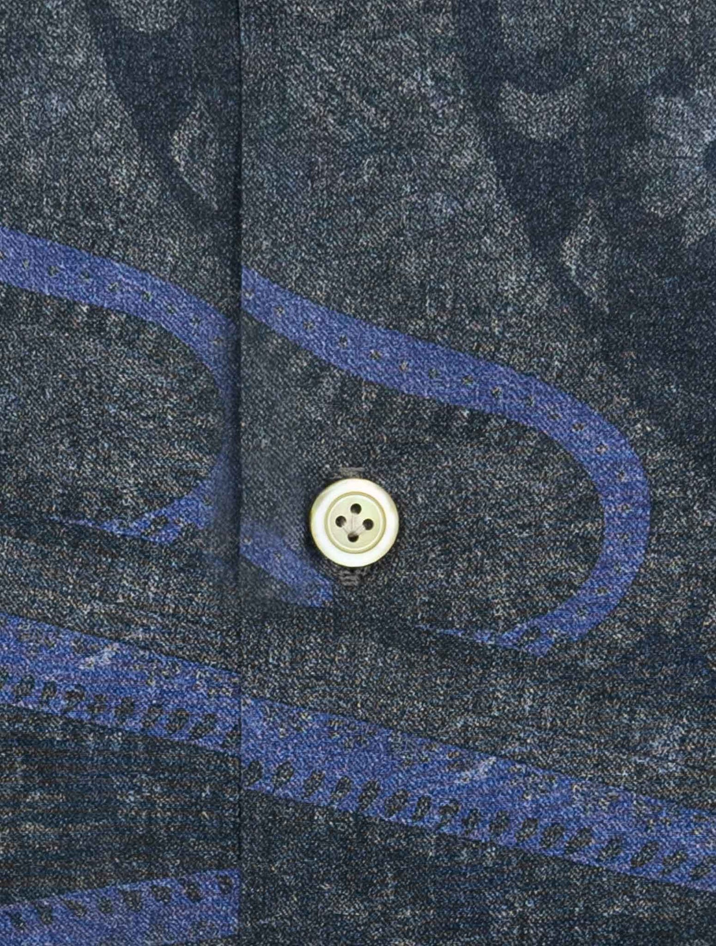 Kiton Blue Gray Cotton Shirt Nerano