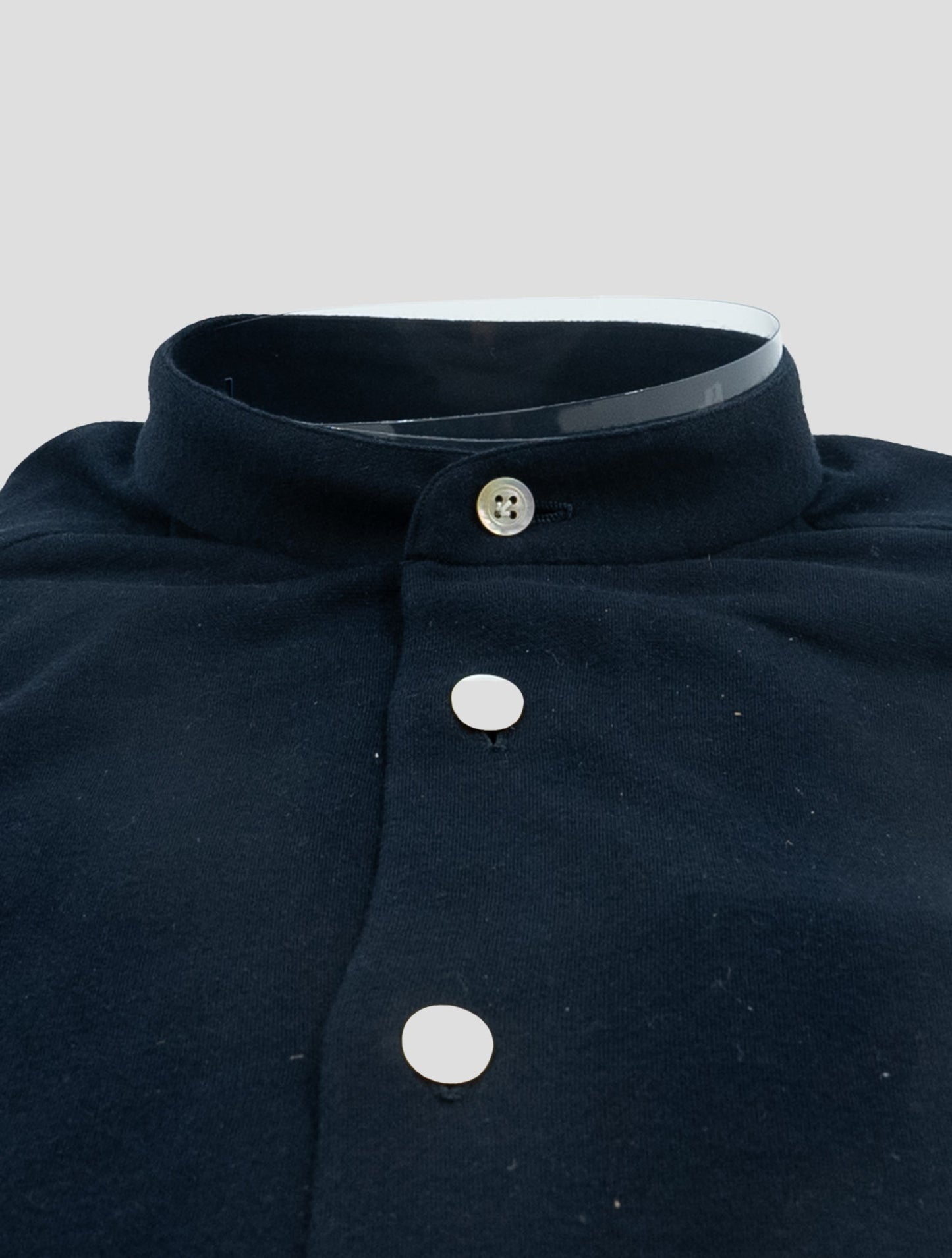 Kiton Blue Navy Cotton Cashmere Korean Shirt