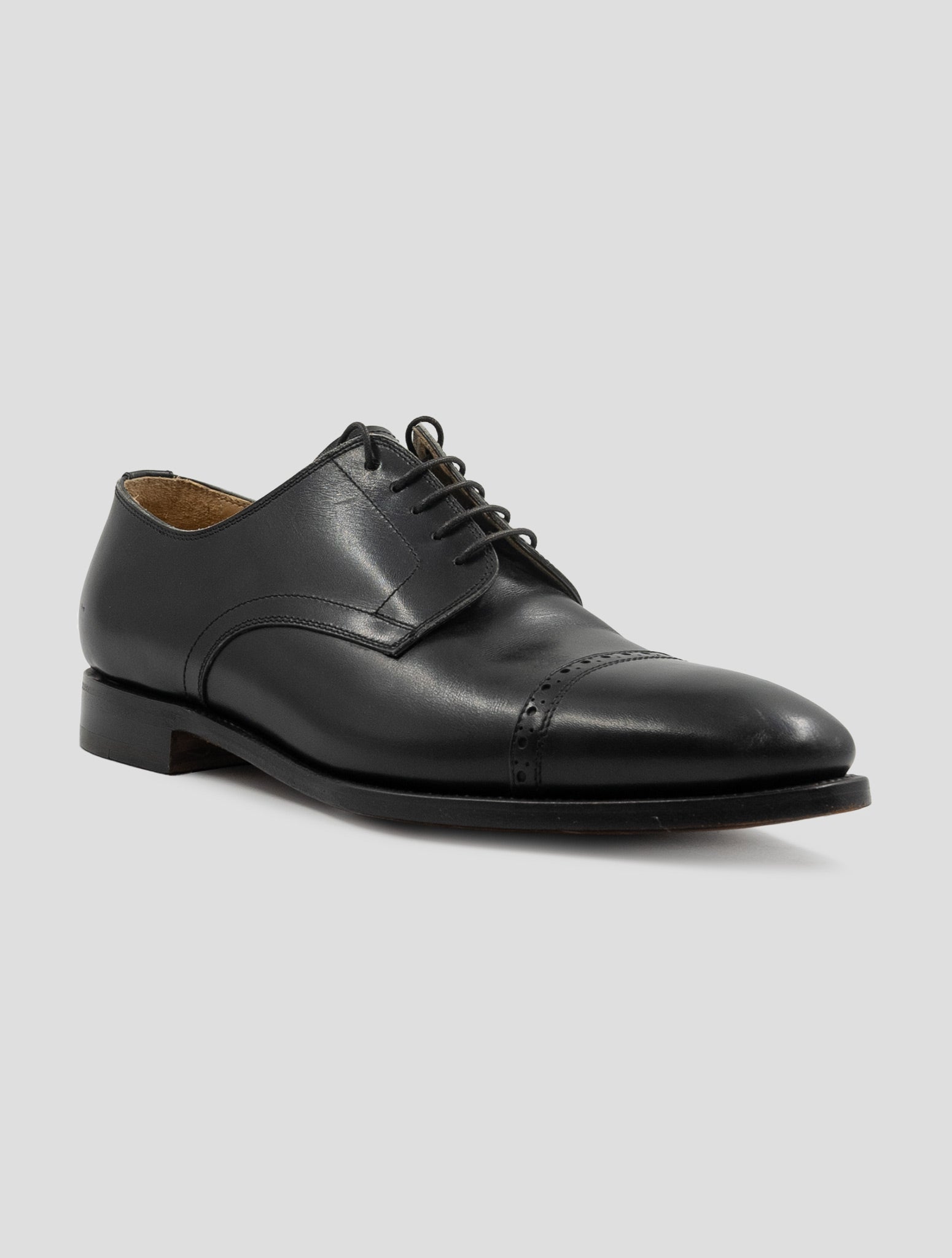 Kiton Black Leather Dress Shoes