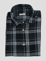 Kiton Black White Linen Shirt Nerano