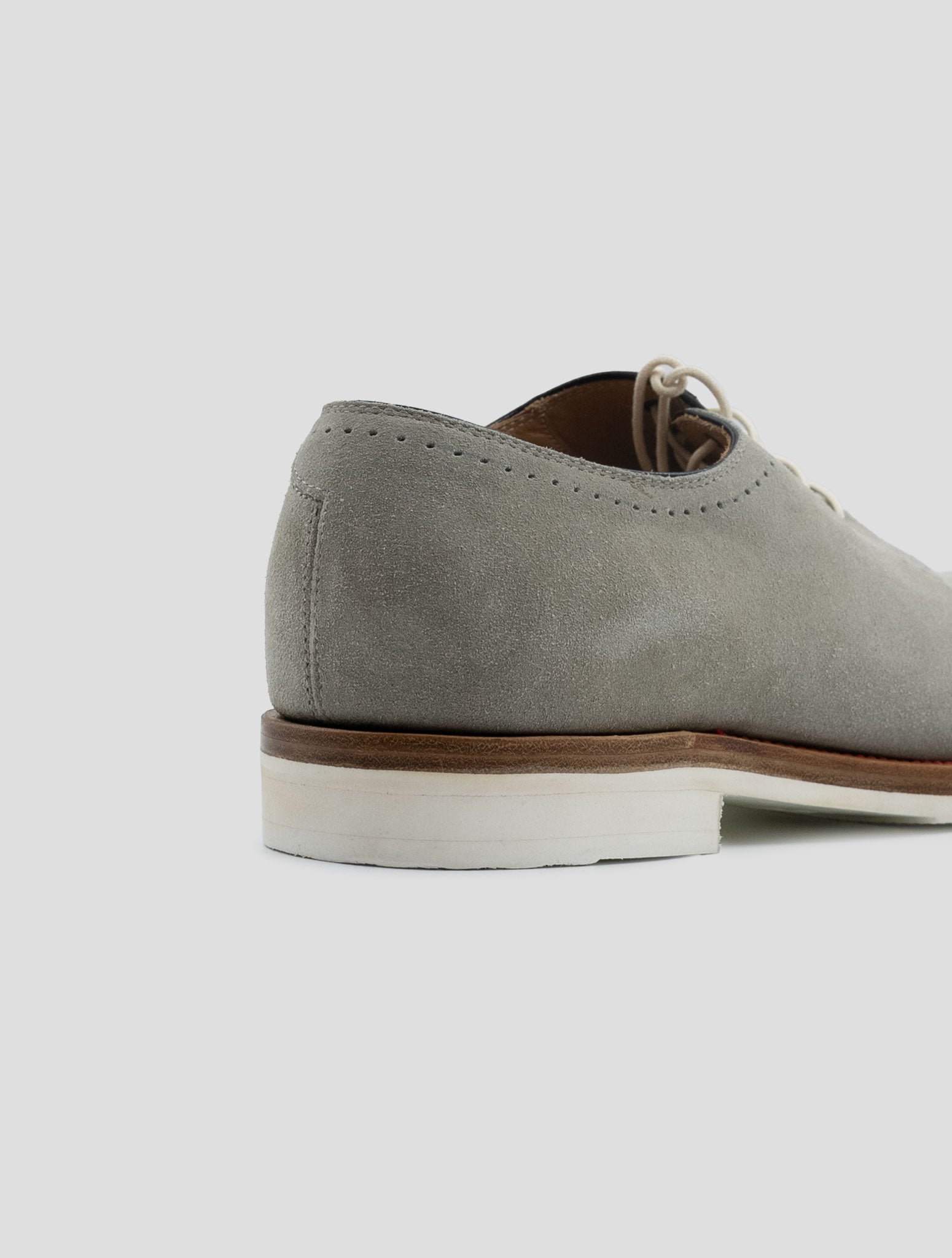 Kiton Gray Leather Suede Shoes