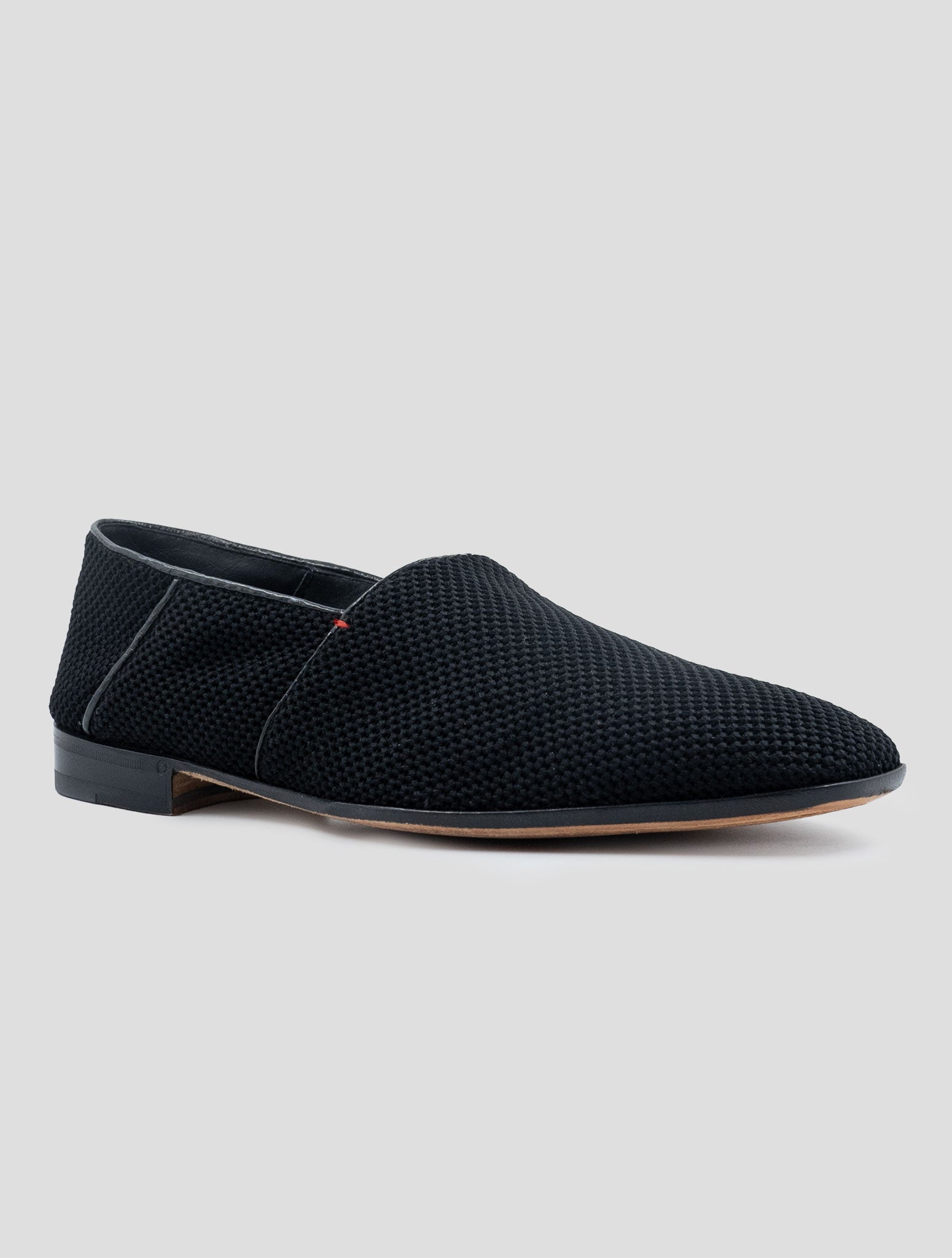 Kiton Black Pl Leather Calf Loafers