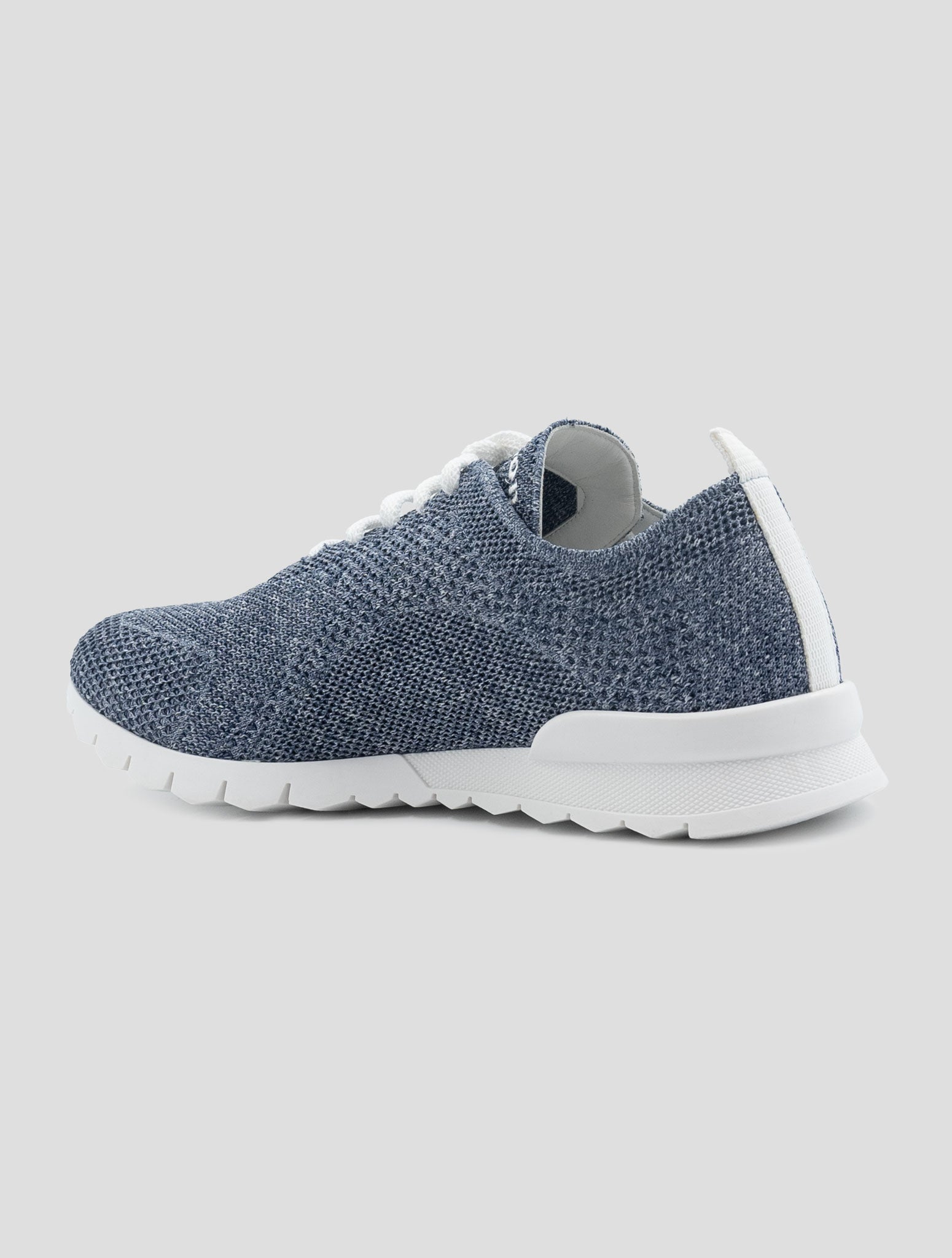 Kiton Blue Cotton Ea Sneakers
