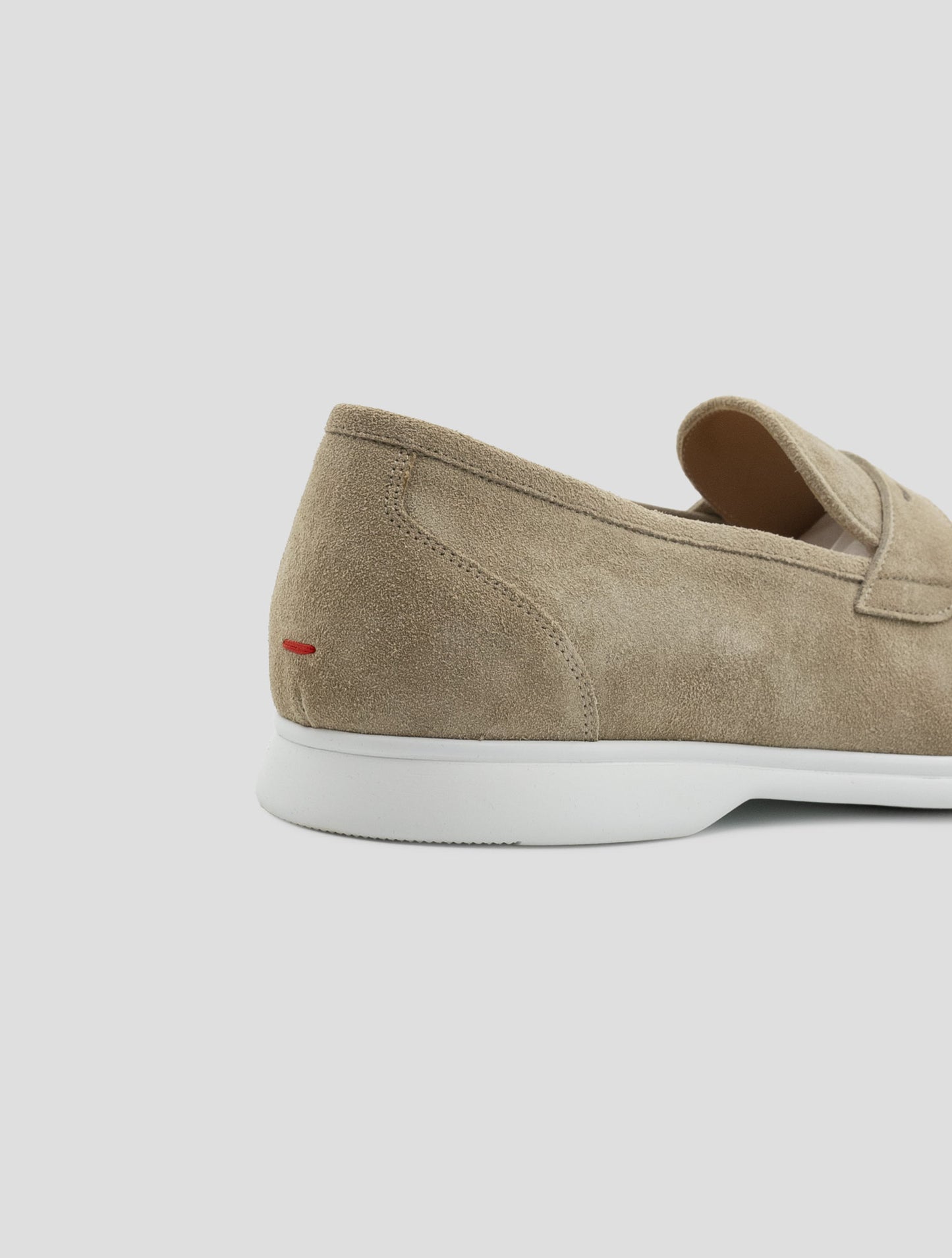 Kiton Beige Leather Suede Loafers
