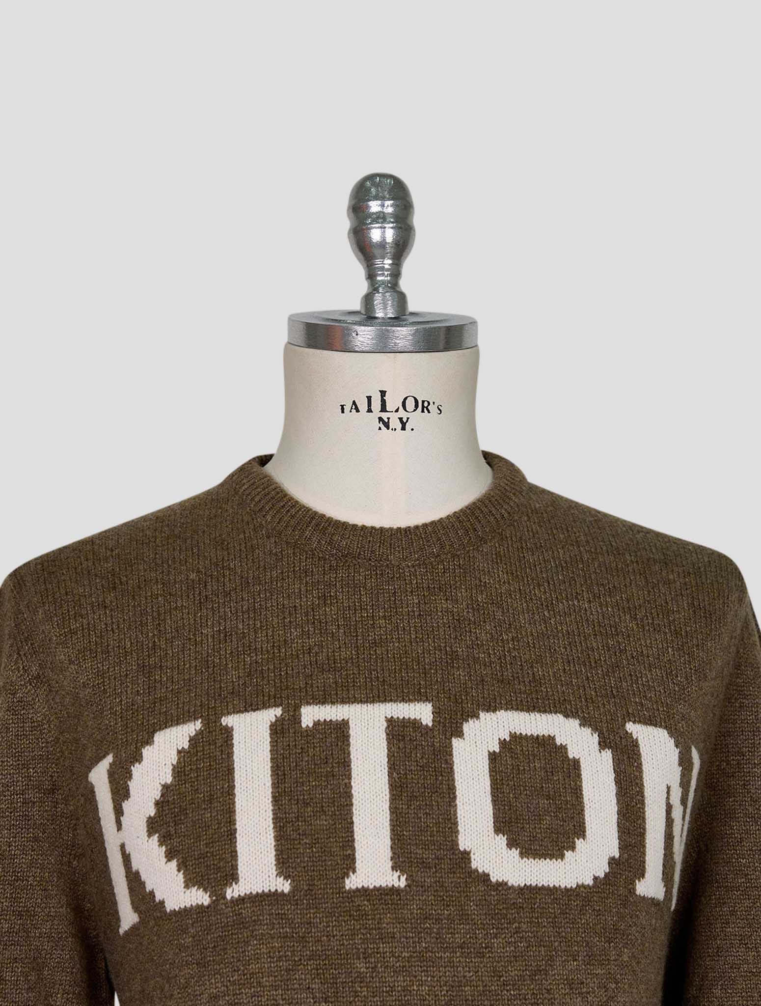 Kiton Brown Cashmere Sweater Crewneck