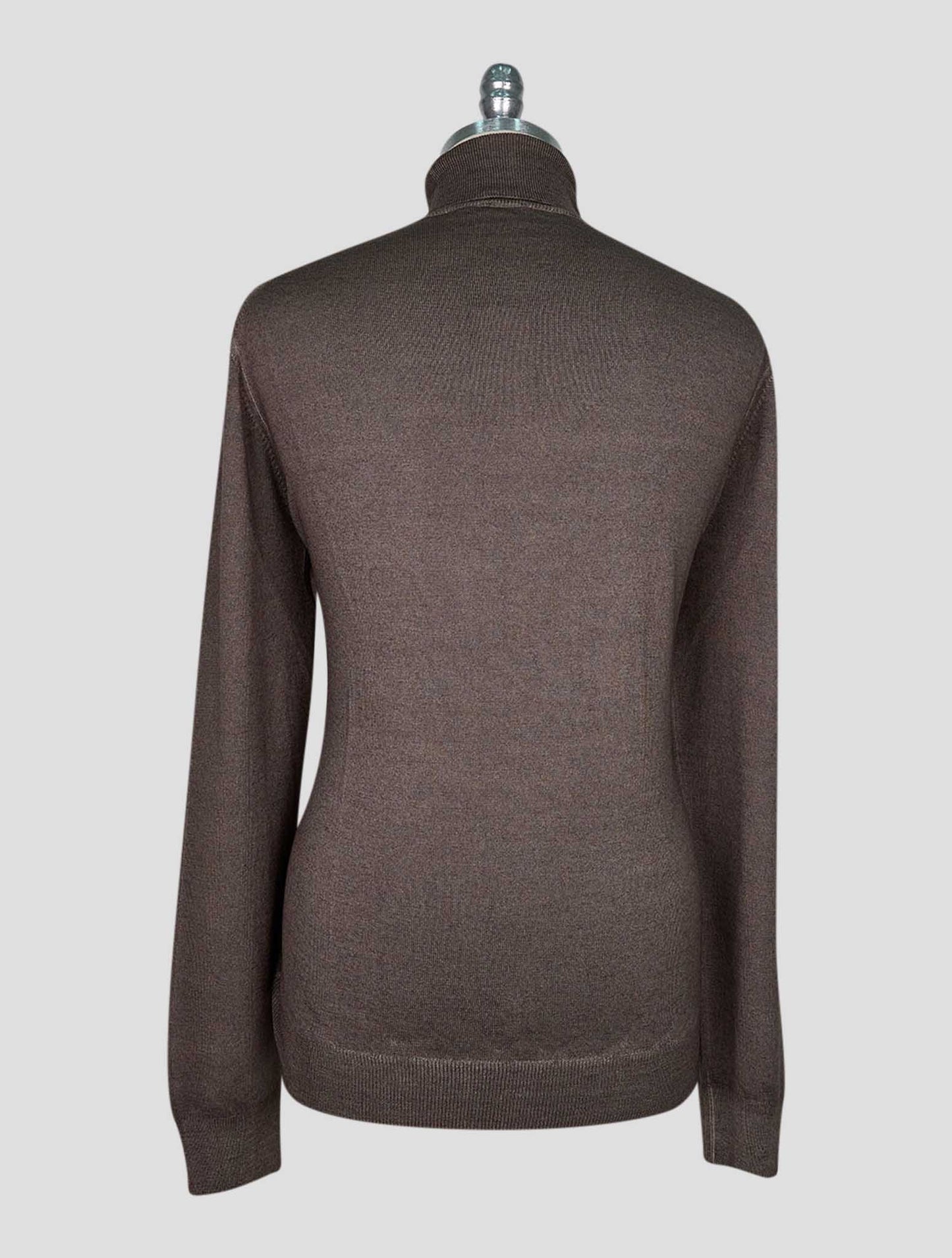 Kiton Brown Wool Sweater Turtleneck