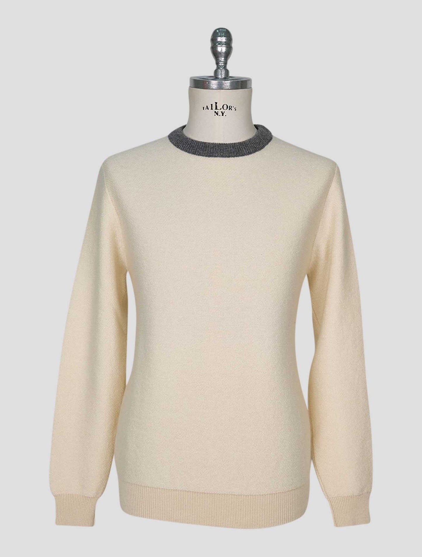 Kiton Gray Cashmere Sweater Crewneck