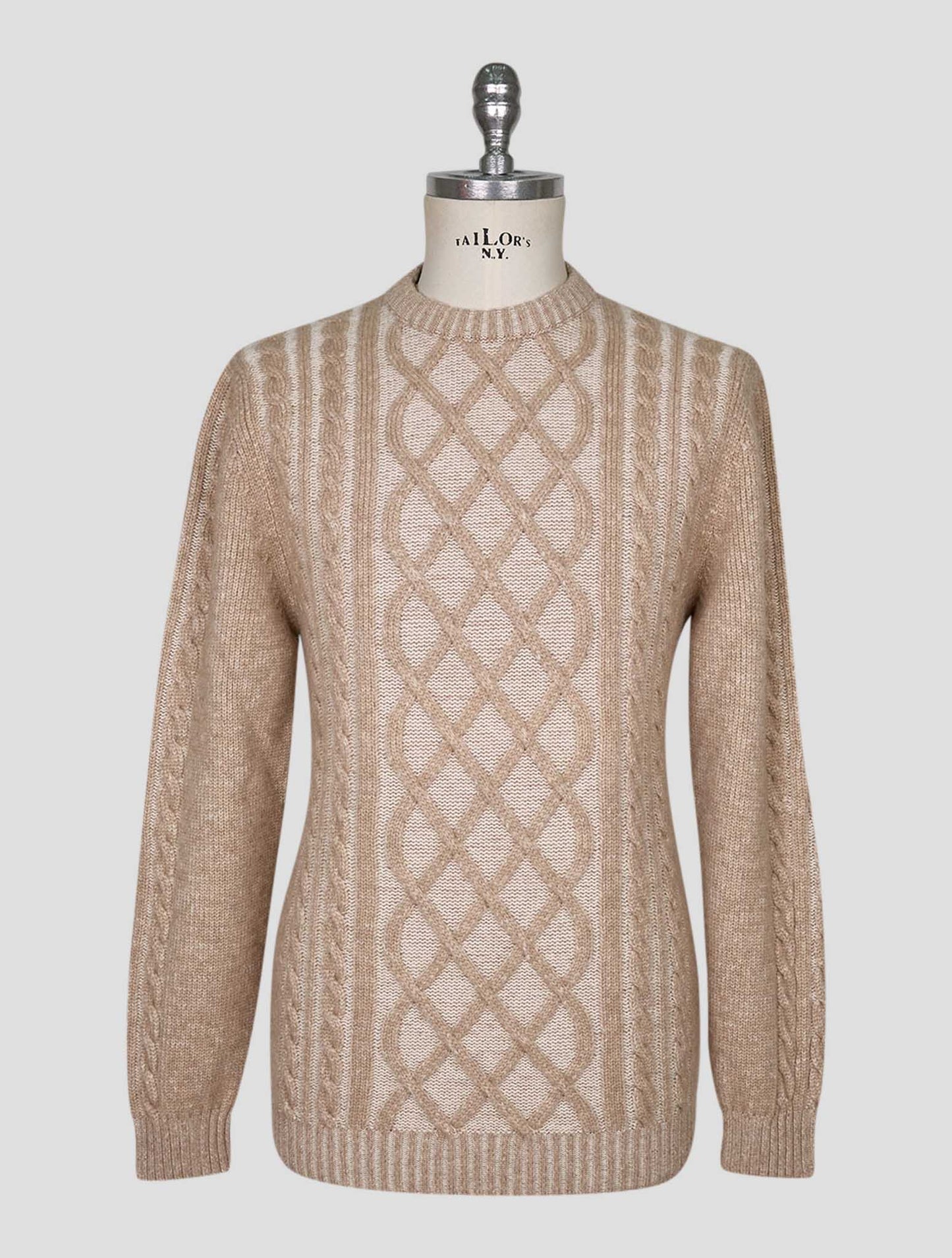 Kiton Beige Cashmere Sweater Crewneck