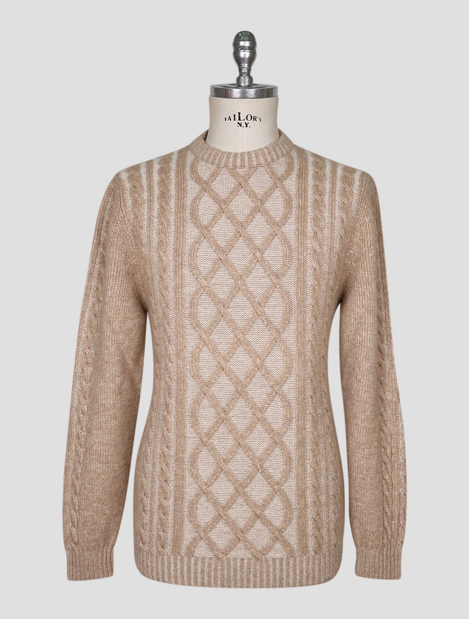Kiton Beige Cashmere Sweater Crewneck