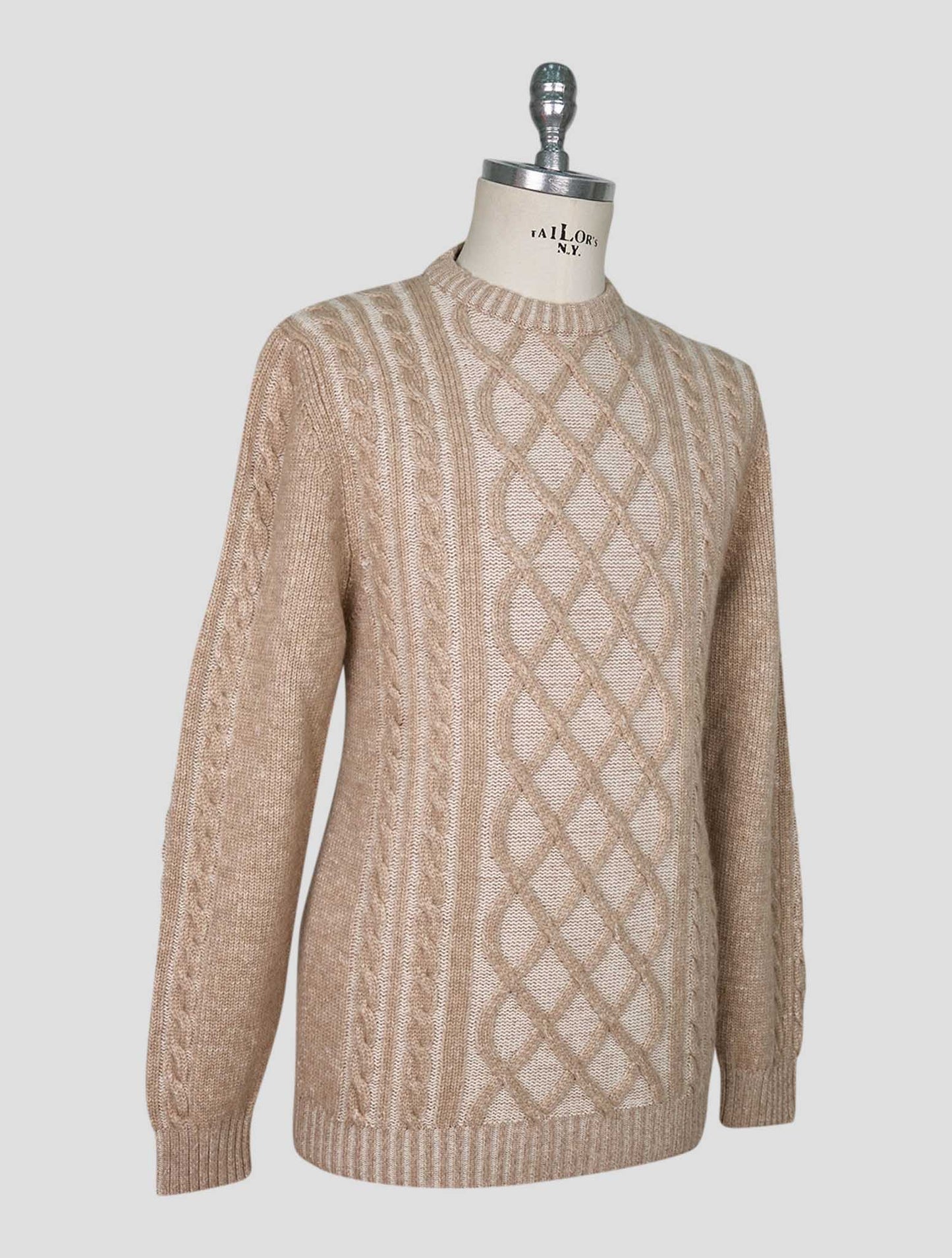 Kiton Beige Cashmere Sweater Crewneck
