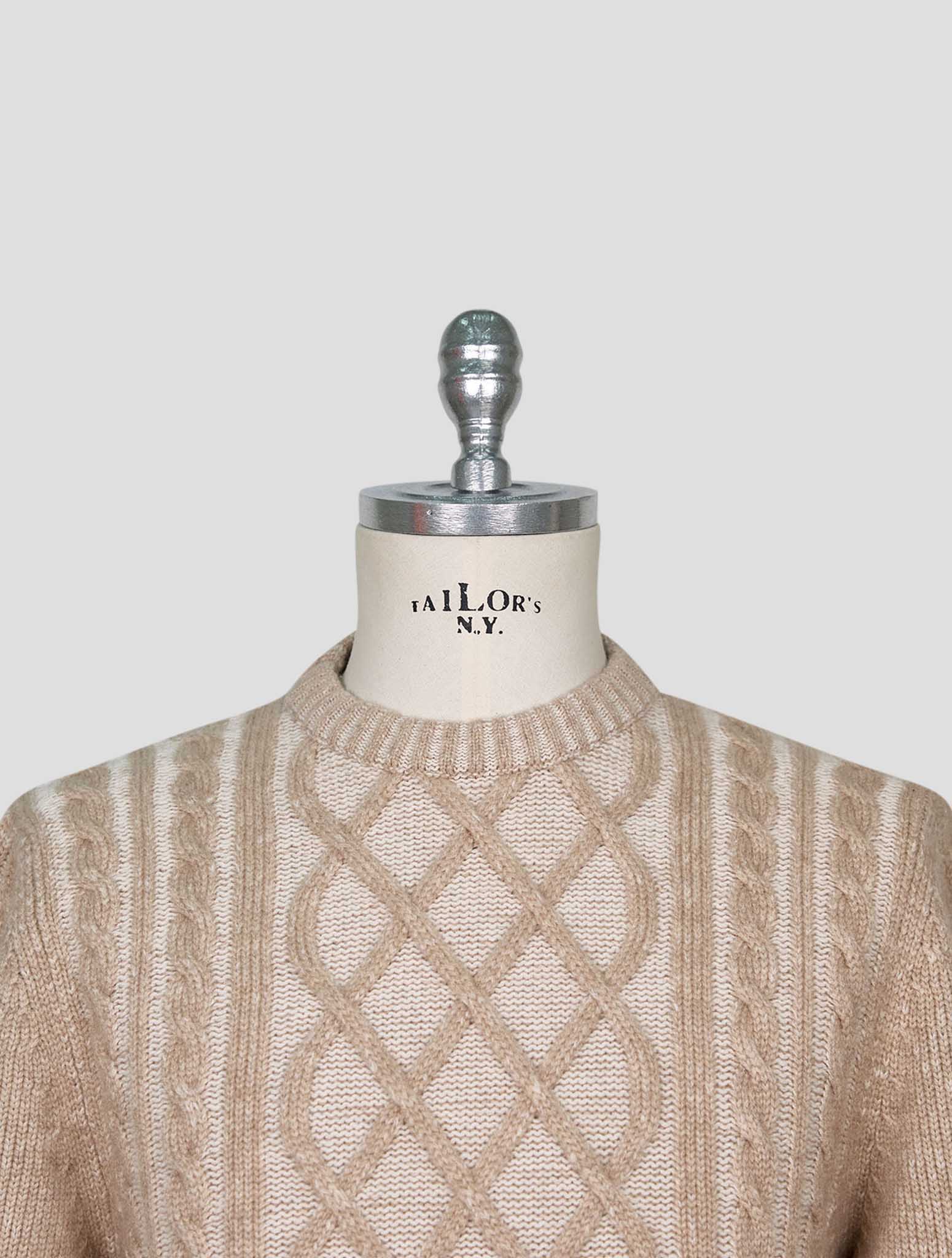 Kiton Beige Cashmere Sweater Crewneck