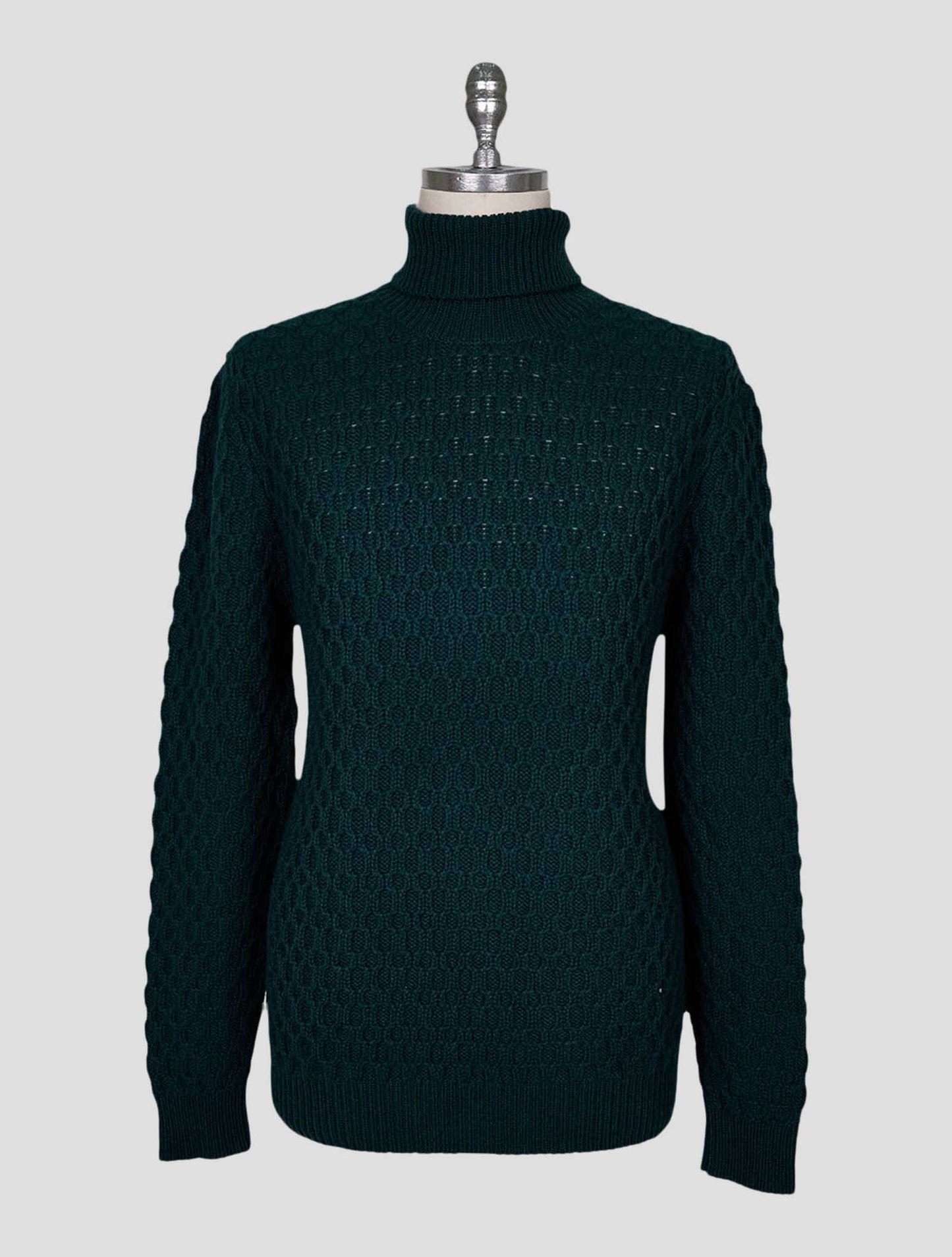 Kiton Green Cashmere Sweater Turtleneck