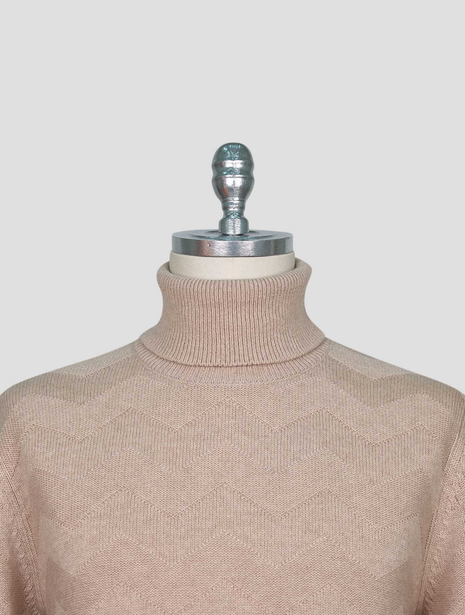 Kiton Beige Cashmere Sweater Turtleneck