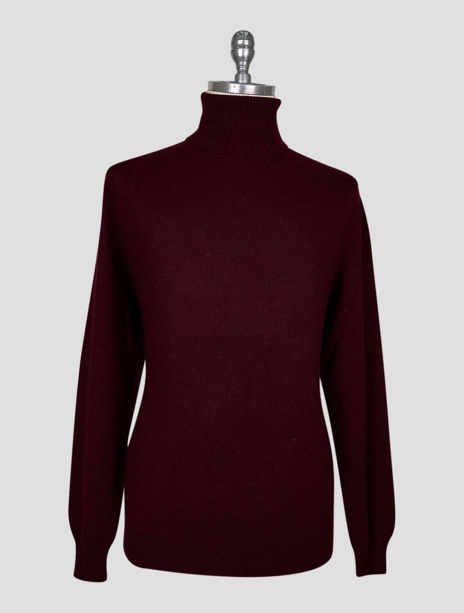 Kiton Burgundy Cashmere Sweater Turtleneck
