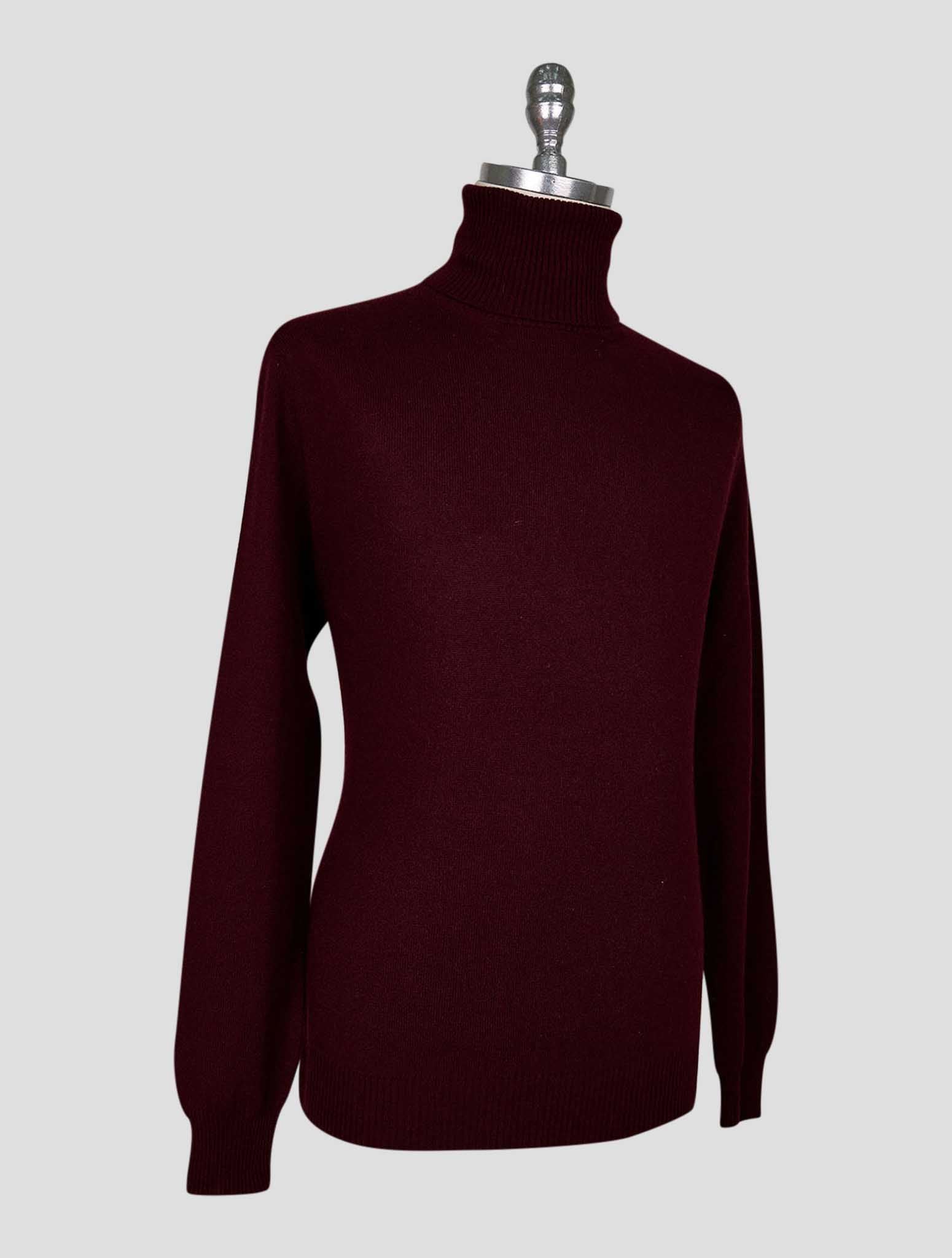 Kiton Burgundy Cashmere Sweater Turtleneck