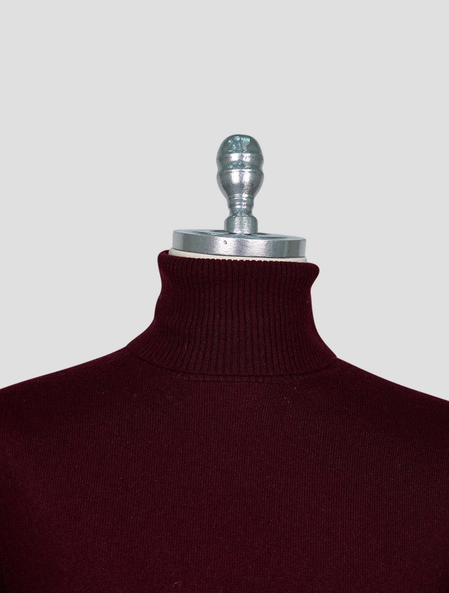 Kiton Burgundy Cashmere Sweater Turtleneck