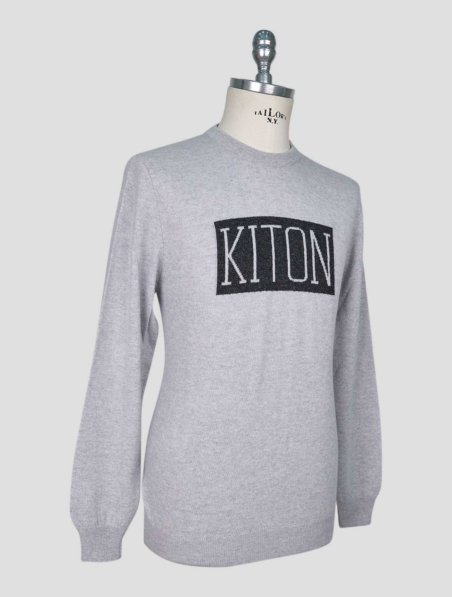 Kiton Gray Cashmere Sweater Crewneck