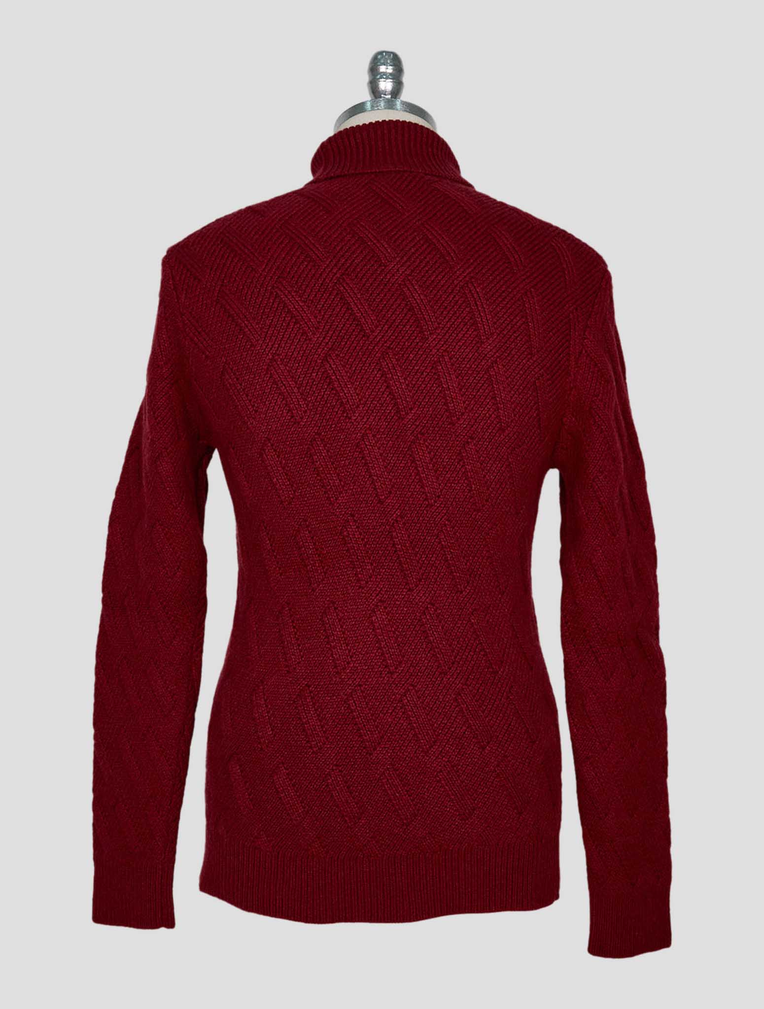 Kiton Burgundy Cashmere Sweater Turtleneck