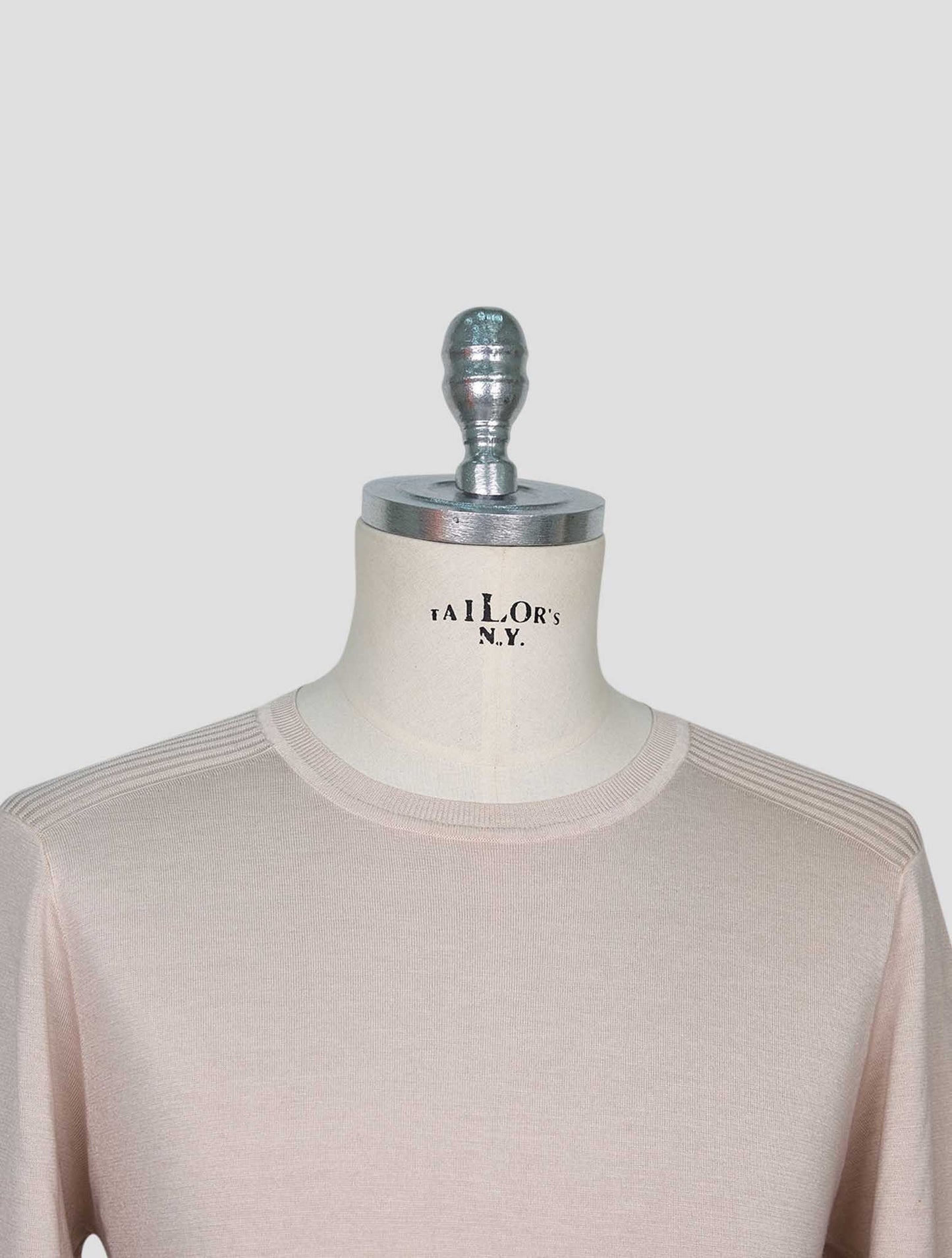 Kiton Beige Cashmere Silk Sweater Crewneck