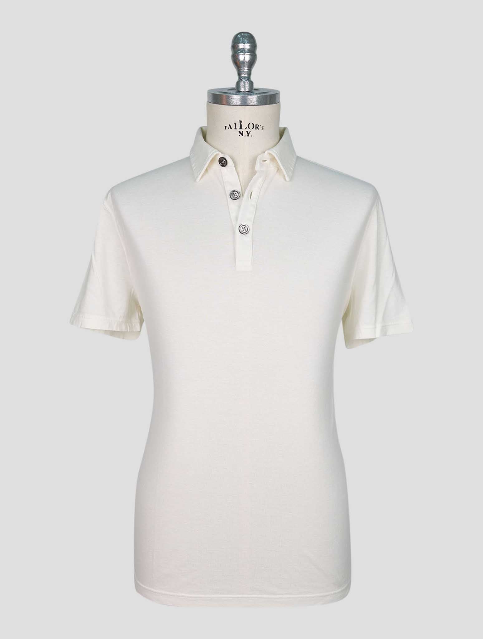Kiton Beige Cotton Cashmere Sweater Polo