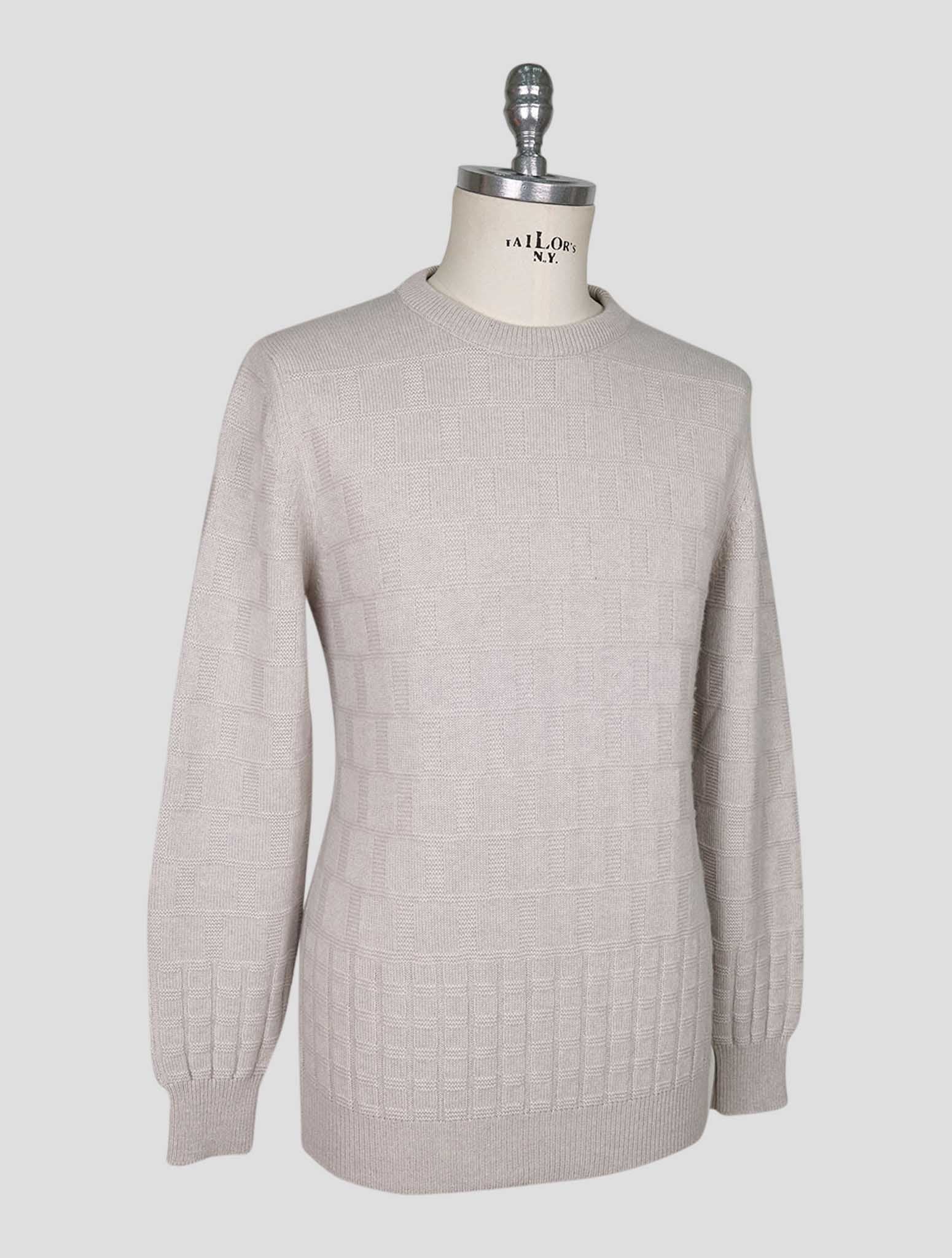 Kiton Beige Cashmere Sweater Crewneck