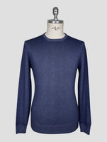 Kiton Blue Wool Sweater Crewneck