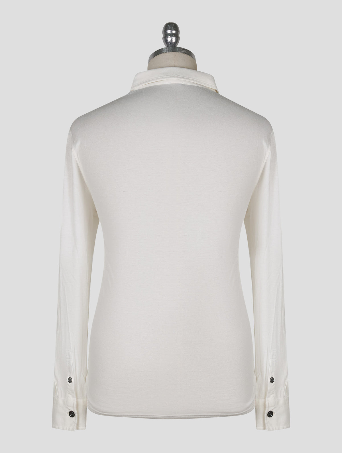 Kiton White Cotton Cashmere Sweater Polo