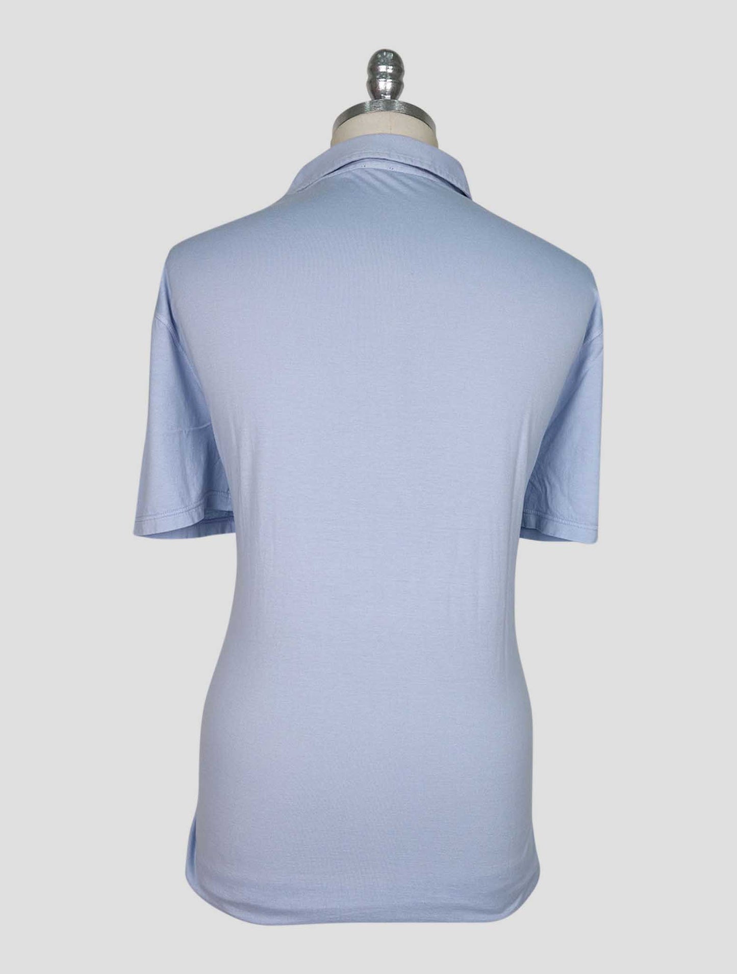 Kiton Light Blue Cotton Cashmere Polo