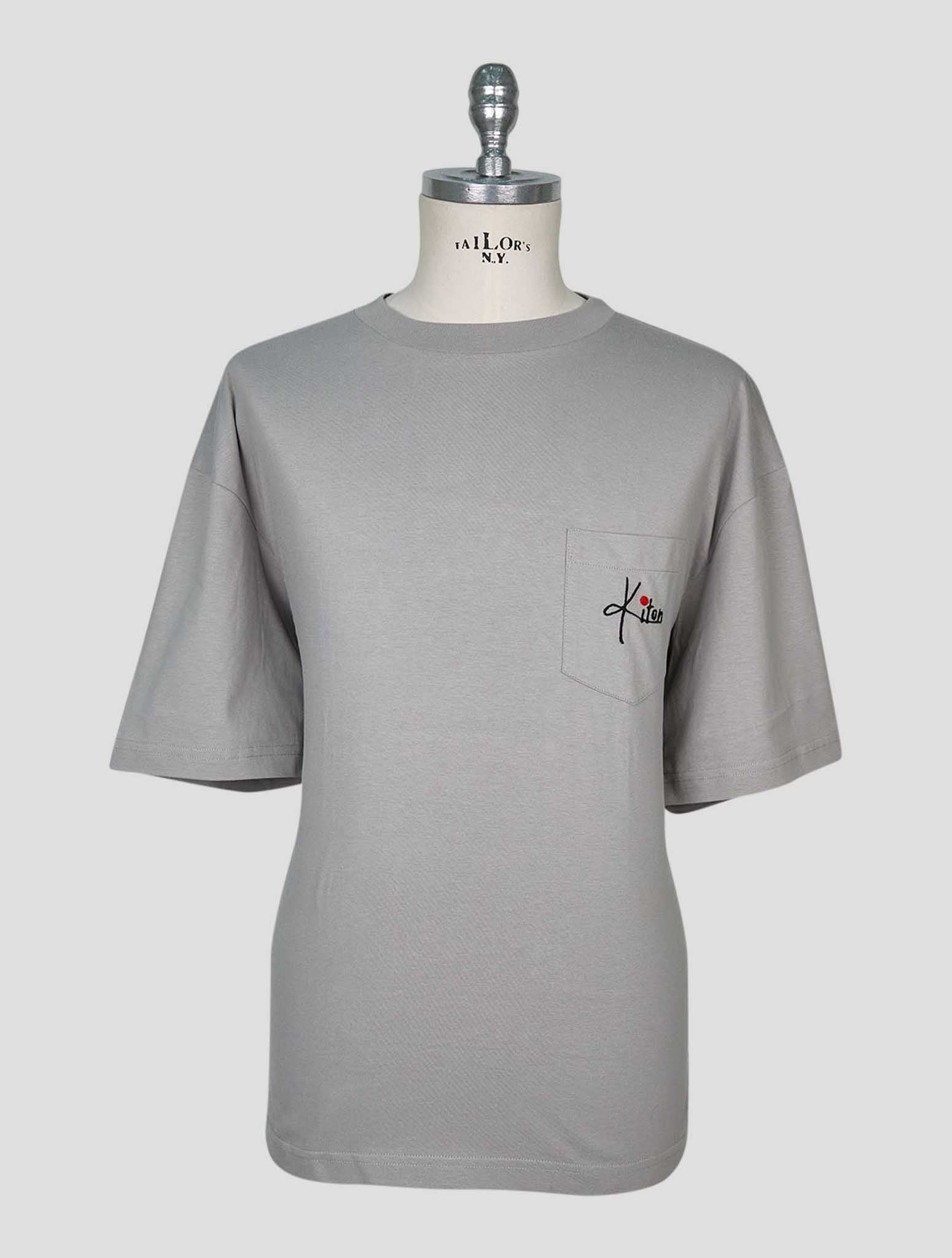 Kiton Gray Cotton T-Shirt