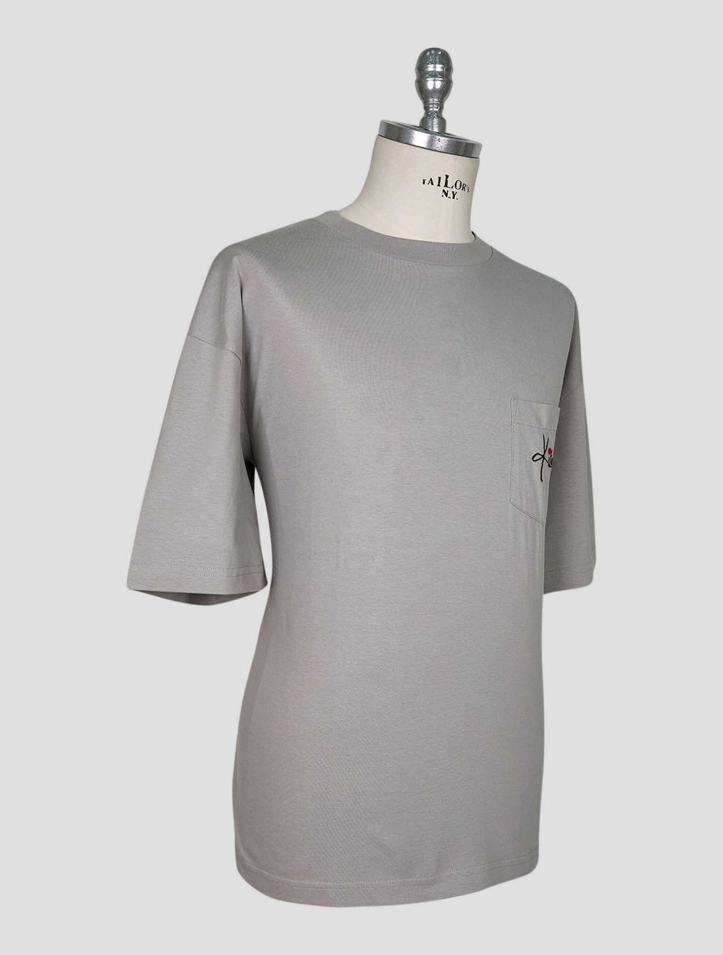 Kiton Gray Cotton T-Shirt