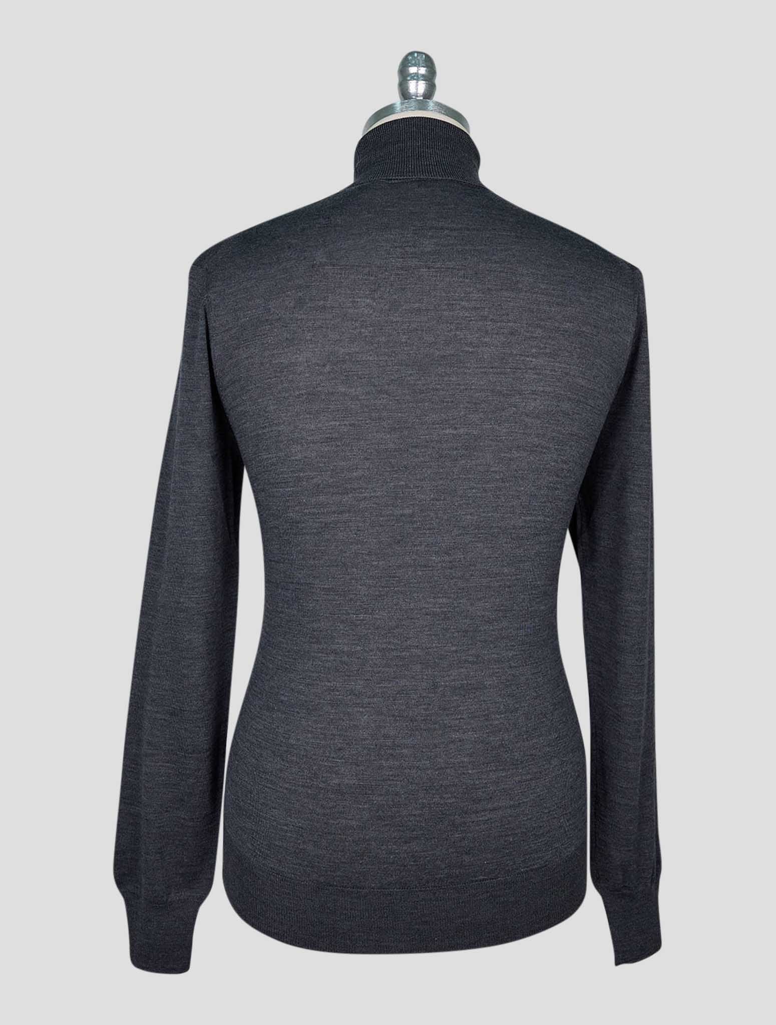 Kiton Brown Wool Sweater Turtleneck