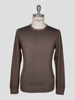 Kiton Brown Wool Sweater Crewneck