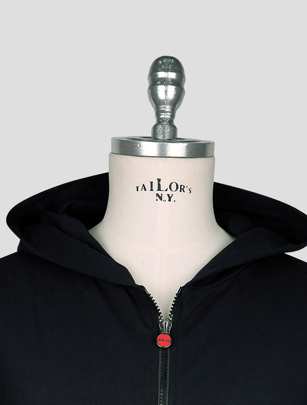 Kiton Black Cotton Ea Sweater Full Zip