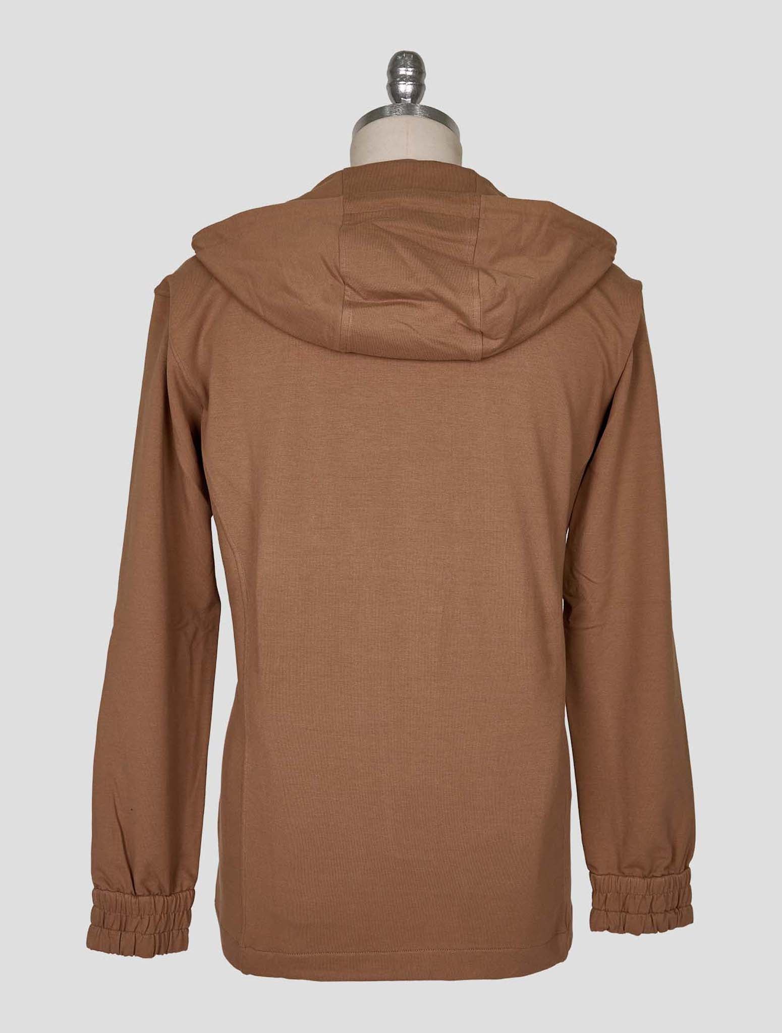 Kiton Light Brown Cotton Ea Sweater Full Zip