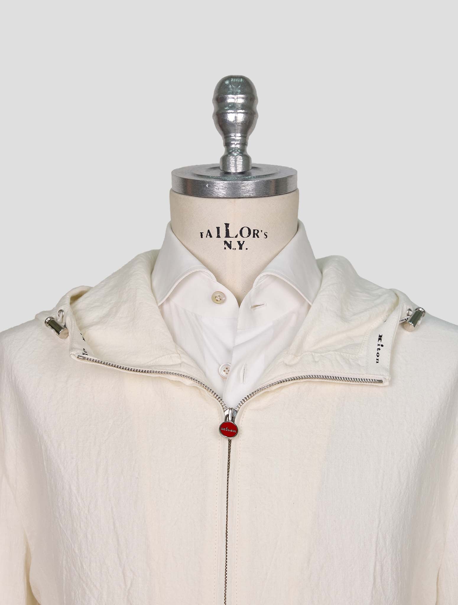 Kiton White Linen Coat