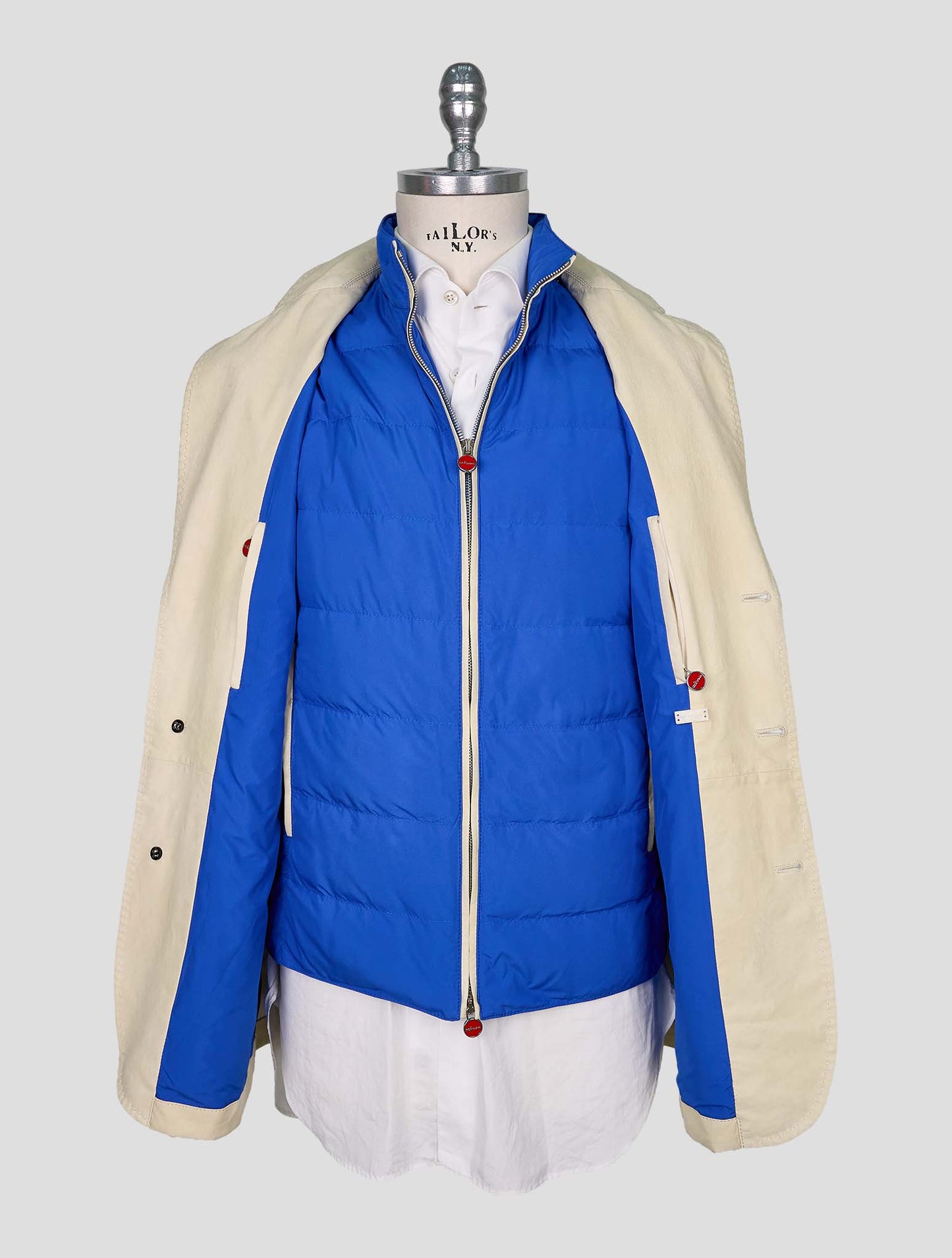 Kiton Beige Leather Blazer
