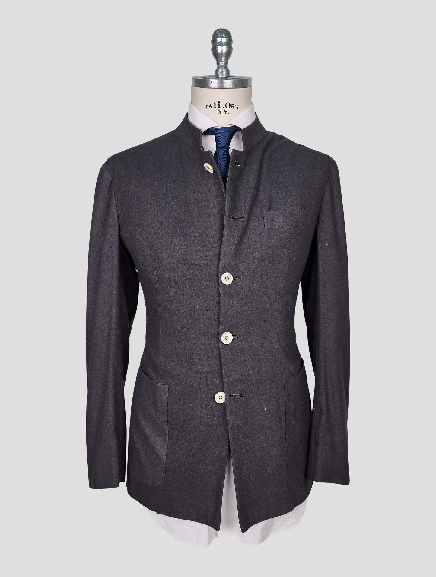 Kiton Gray Silk Blazer