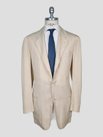 Kiton Beige Lyocell Viscose Silk Blazer
