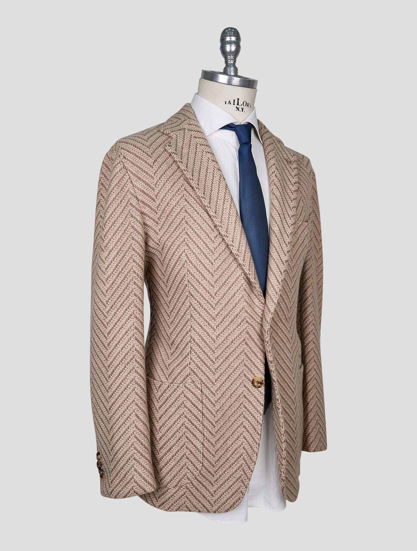 Kiton Brown Beige Cashmere Blazer