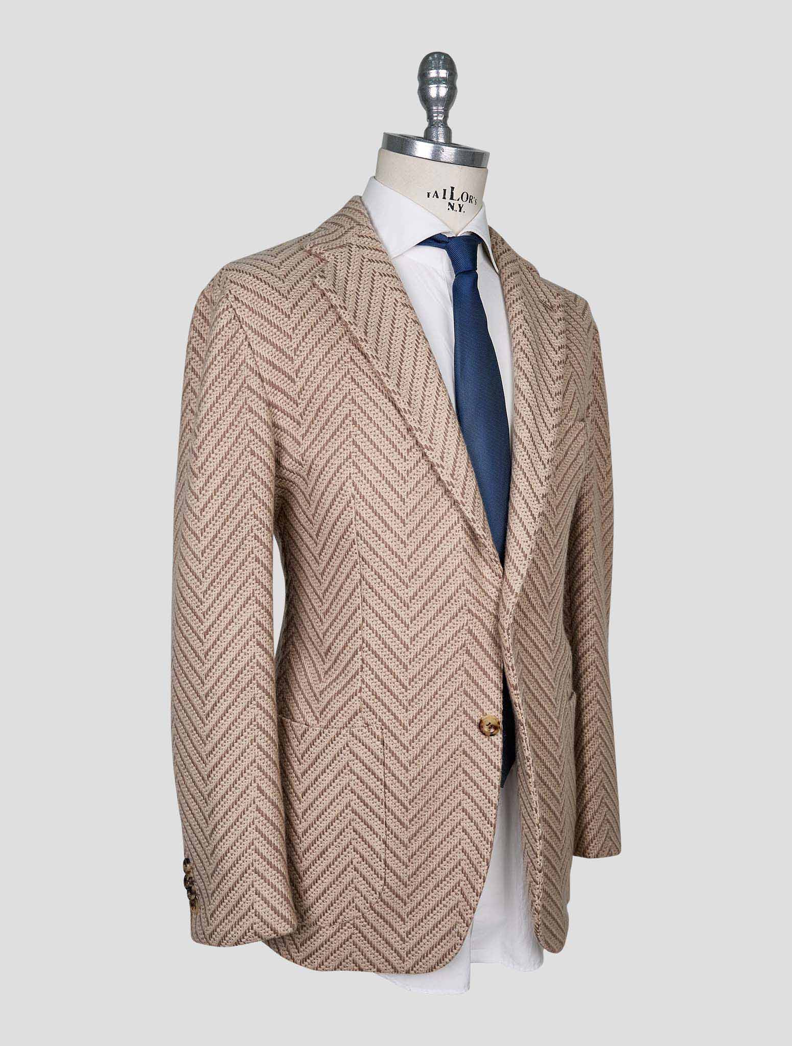 Kiton Brown Beige Cashmere Blazer