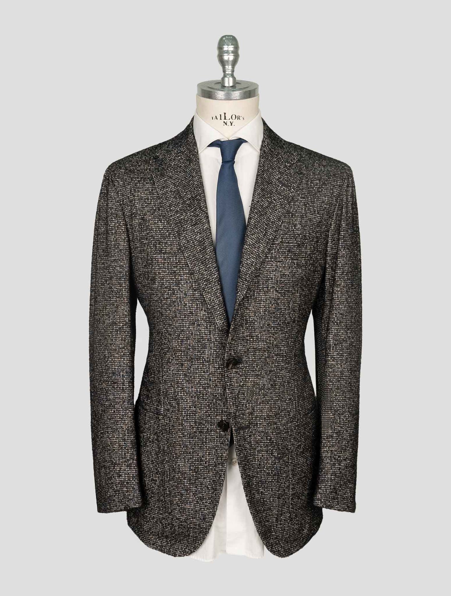 Kiton Gray White Cashmere Alpaca Pa Blazer