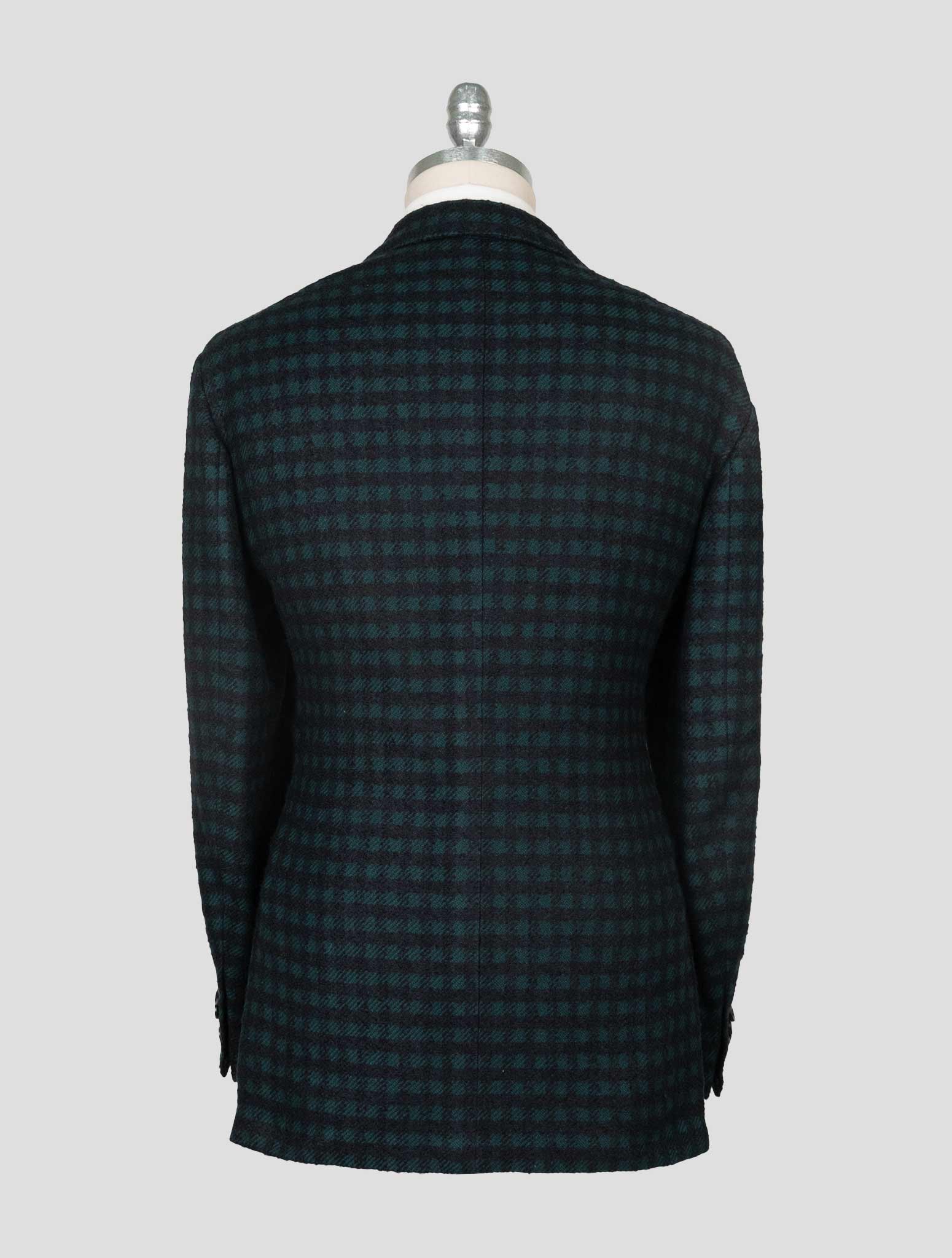 Kiton Green Blue Cashmere Silk Blazer