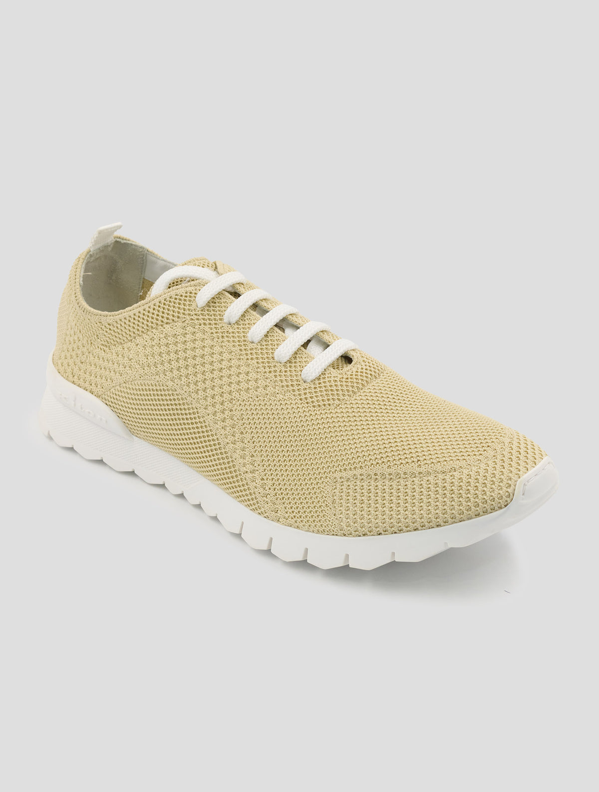 Kiton Beige Cotton Ea Sneakers