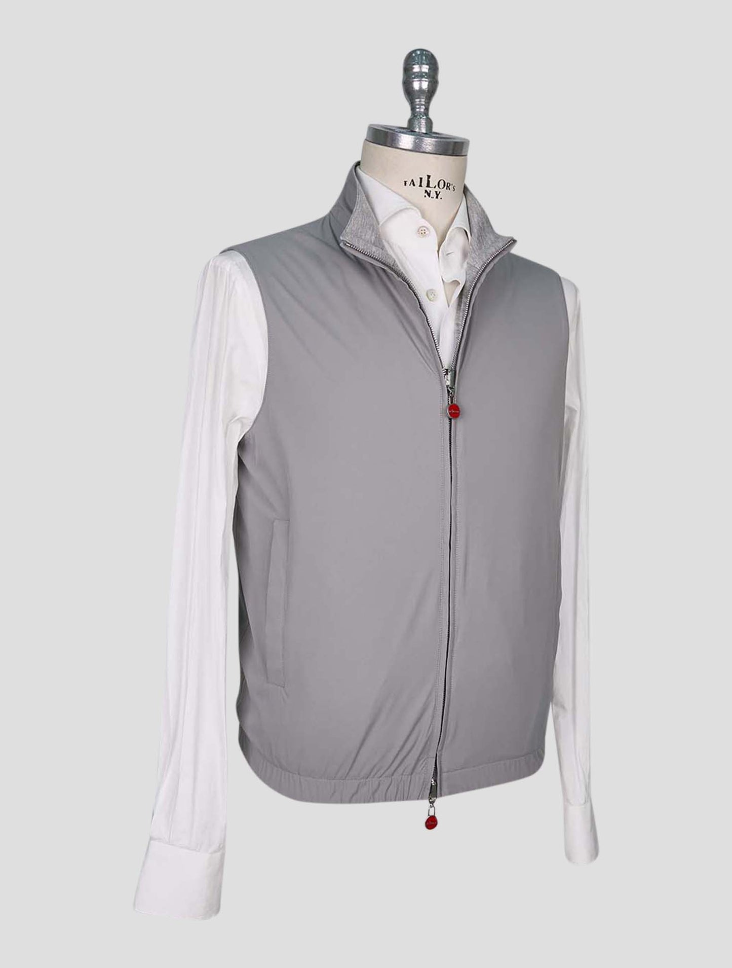 Kiton Gray Pl Viscose Ea Reverse Gilet