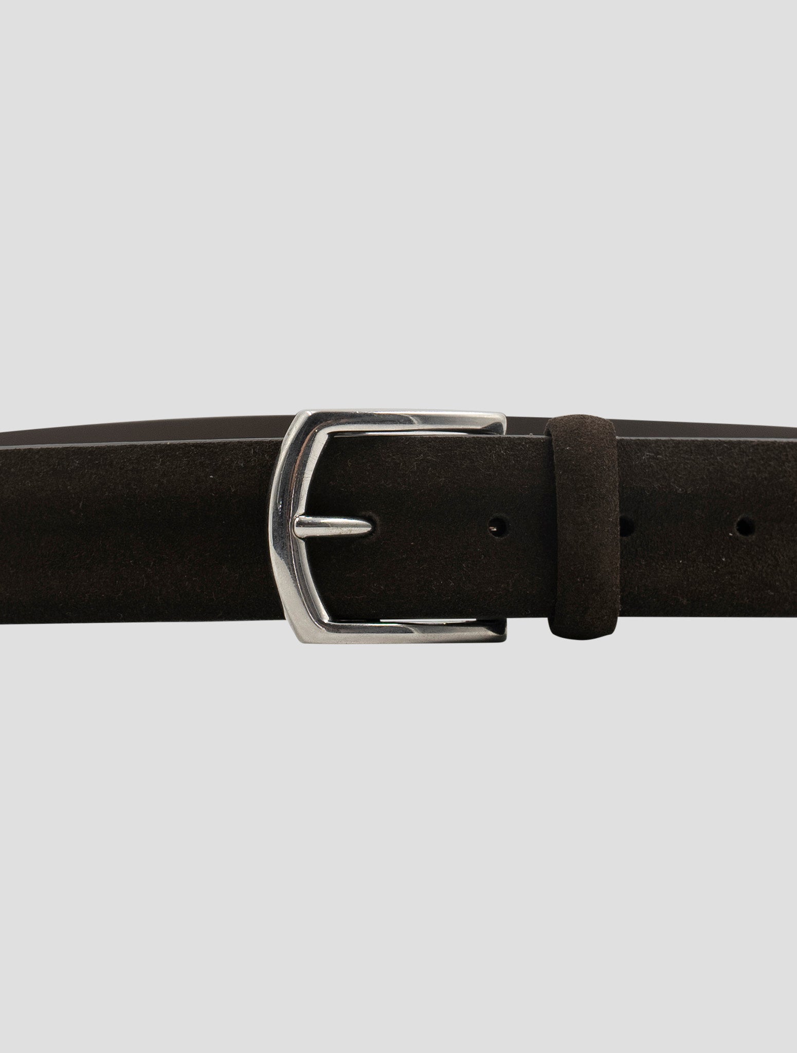 Kiton Brown Leather Suede Belt