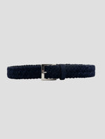 Kiton Blue Leather Suede Belt