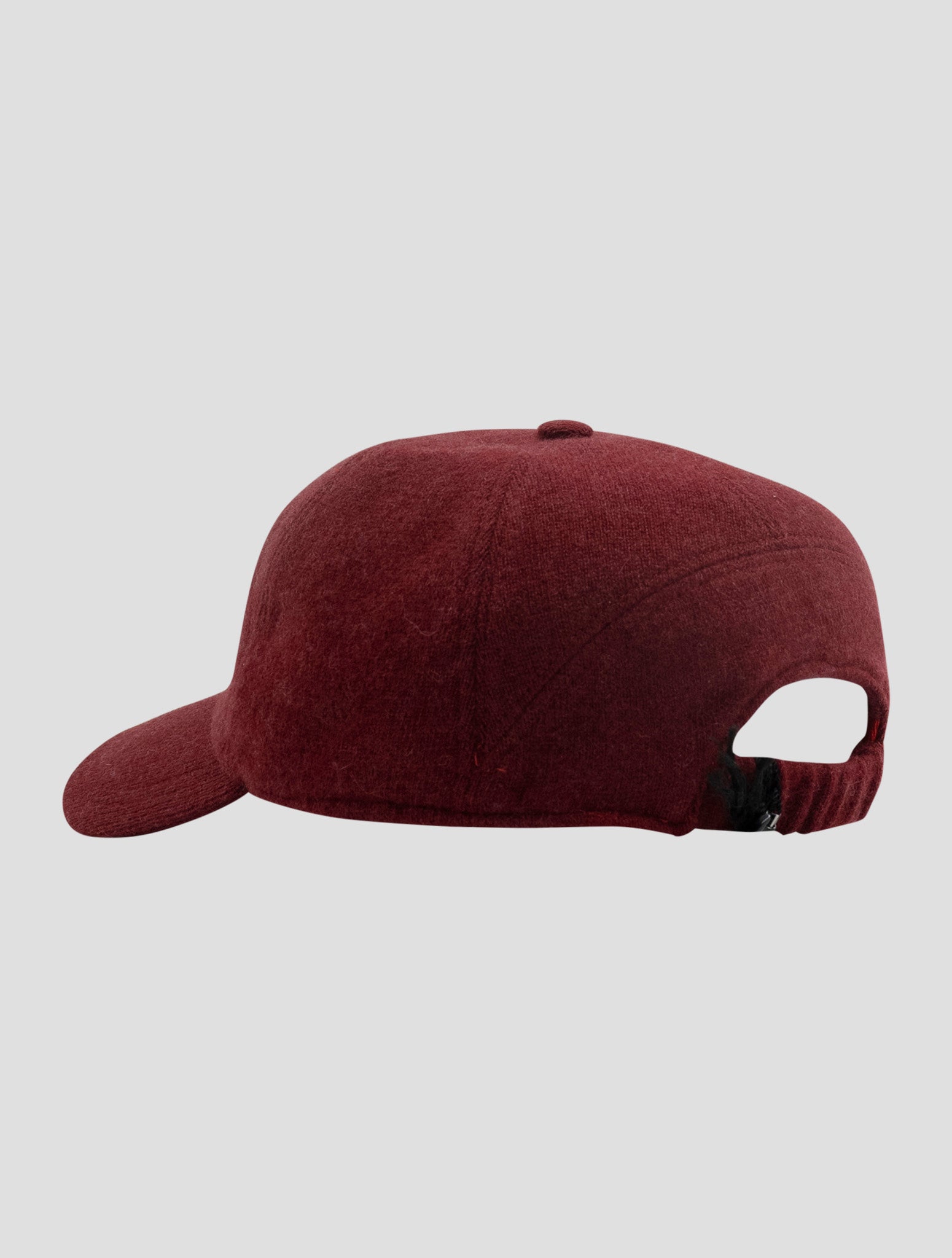 Kiton Burgundy Cashmere Baseball Cap