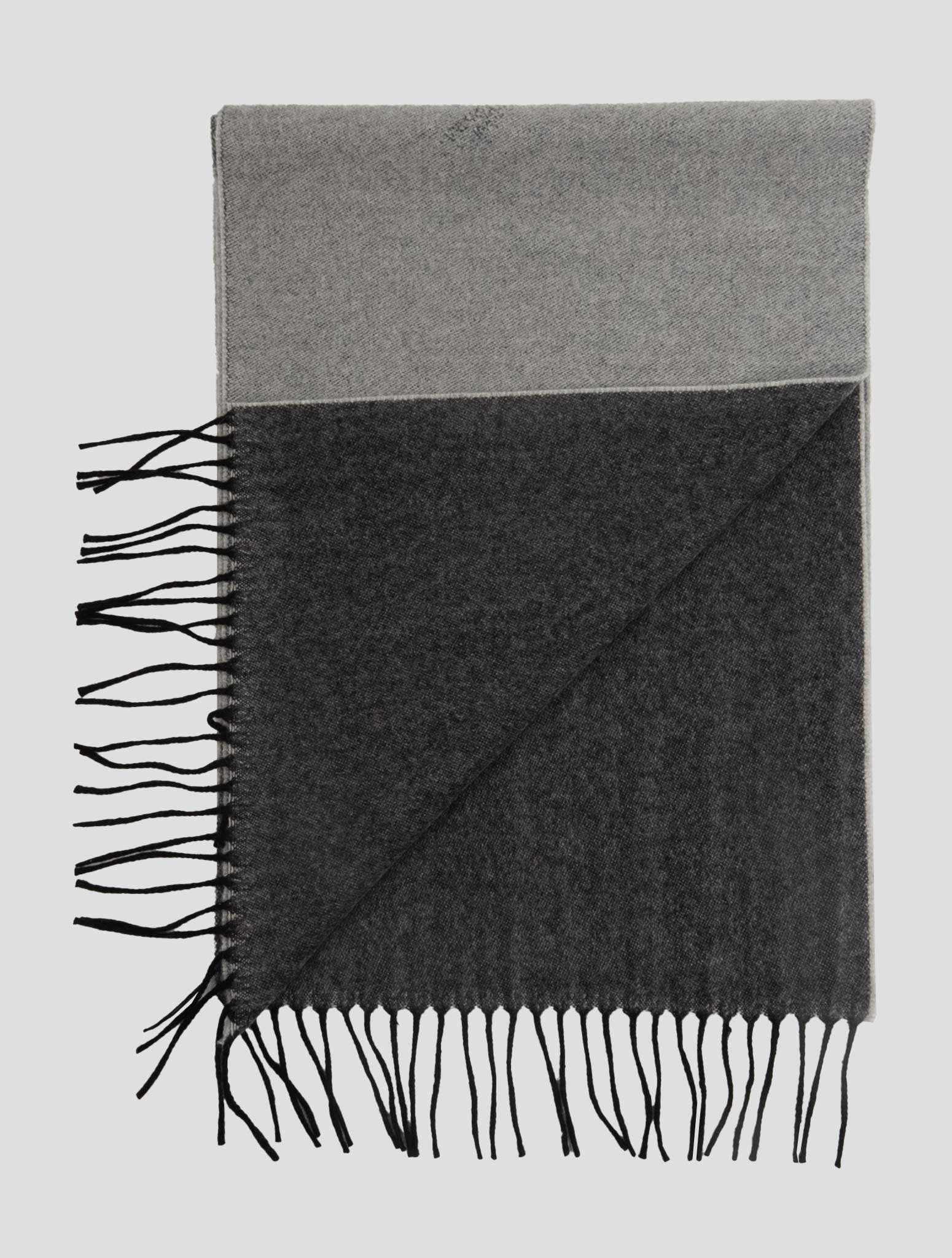 Kiton Gray Cashmere Scarf 35x180