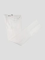 Kiton White Cotton Linen Ea Jeans