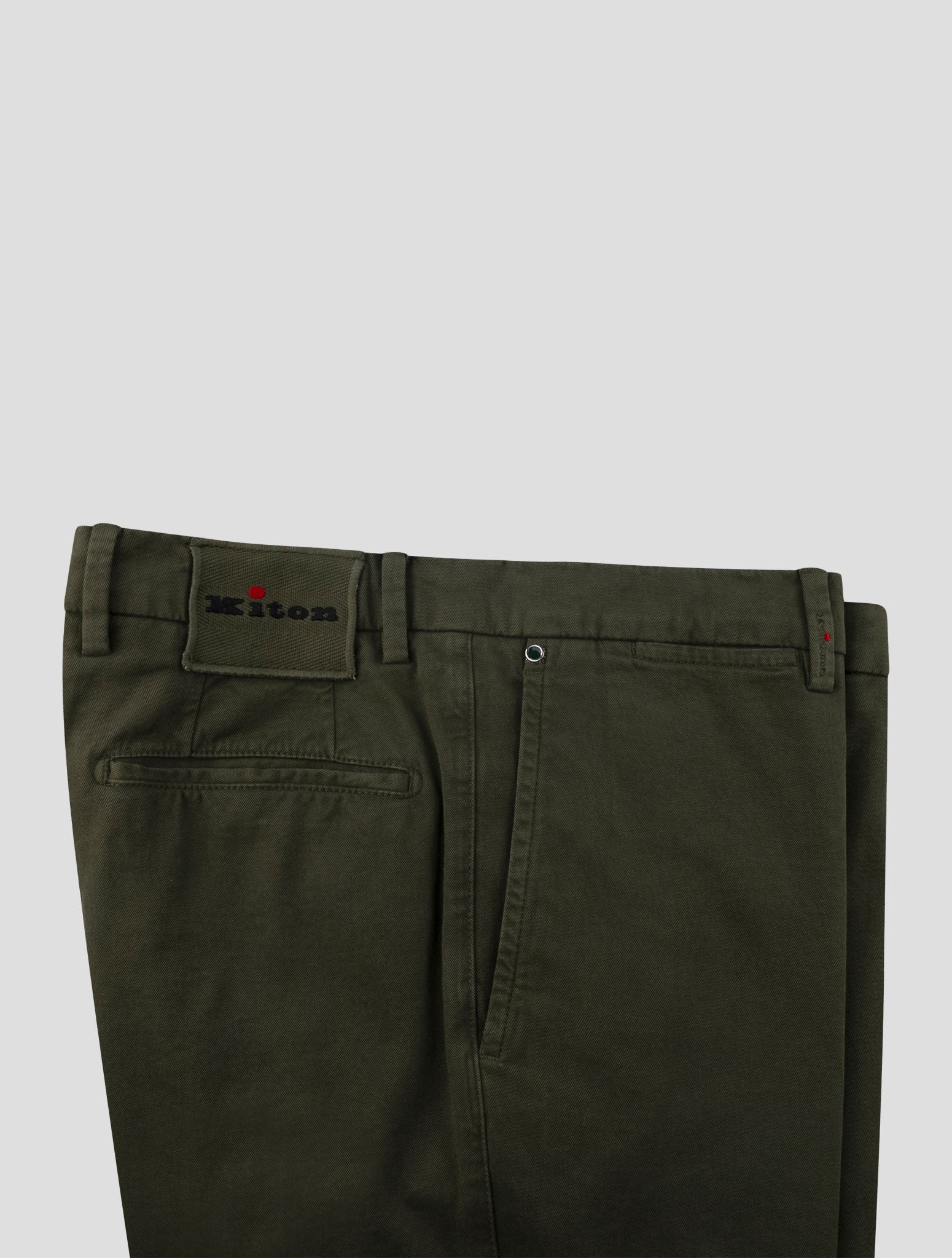 Kiton Green Cotton Cashmere Ea Pants